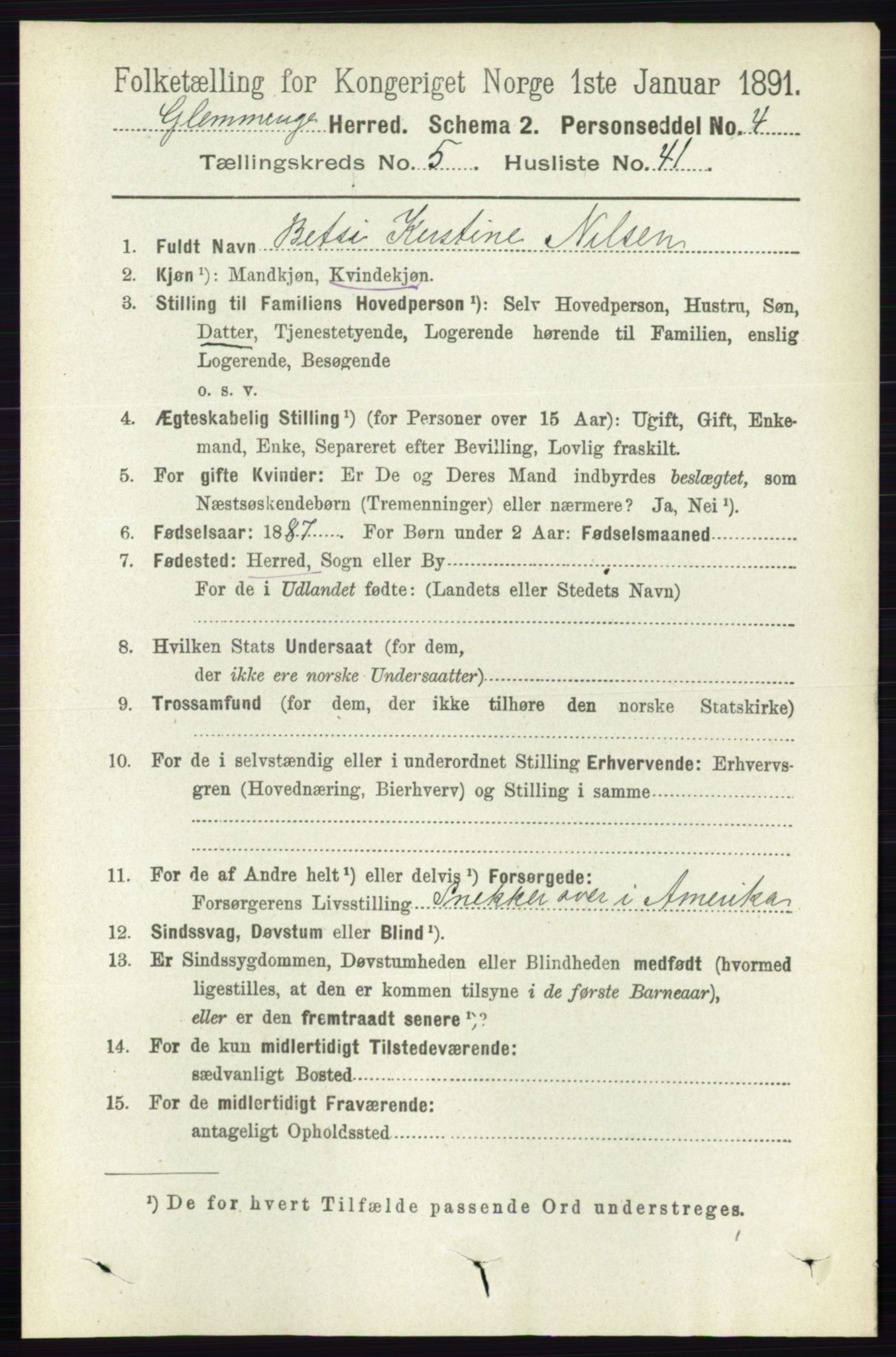 RA, 1891 census for 0132 Glemmen, 1891, p. 6361