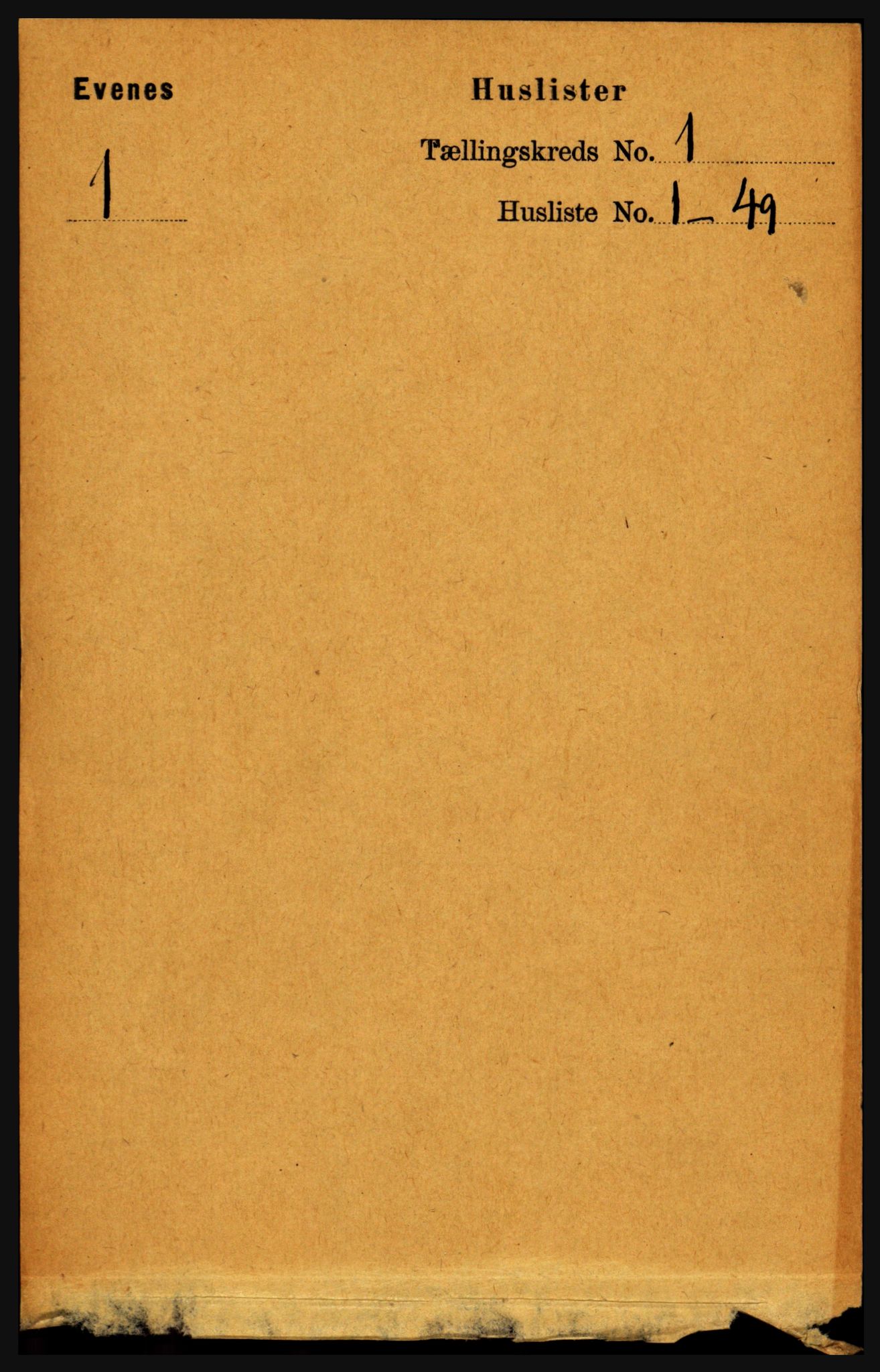 RA, 1891 census for 1853 Evenes, 1891, p. 28