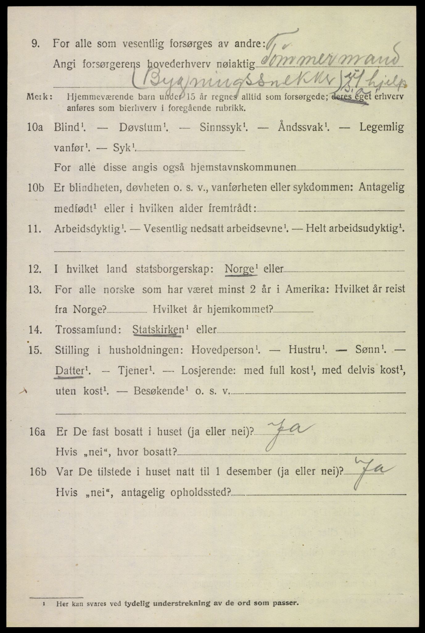 SAH, 1920 census for Torpa, 1920, p. 3752