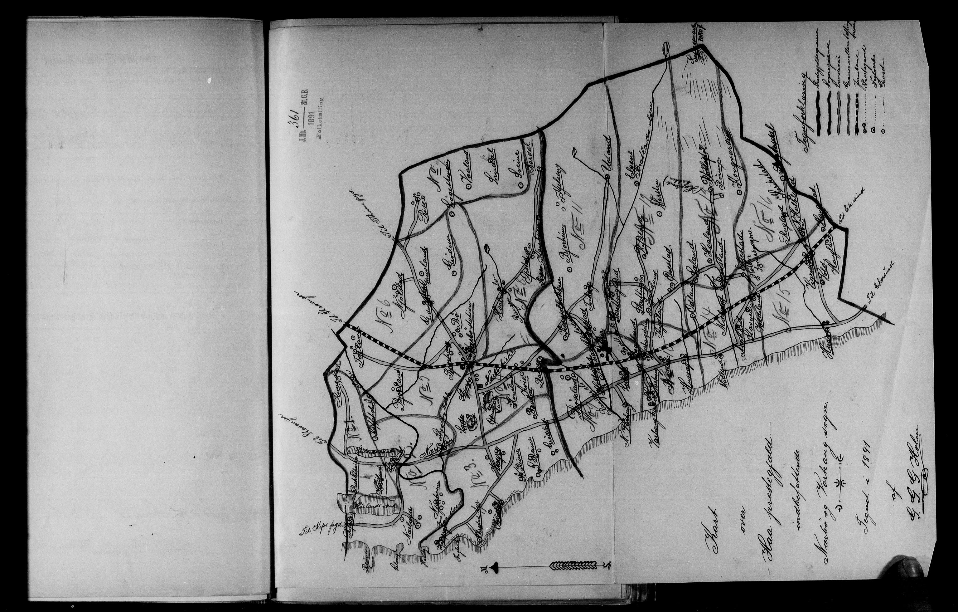 RA, 1891 census for 1119 Hå, 1891, p. 4