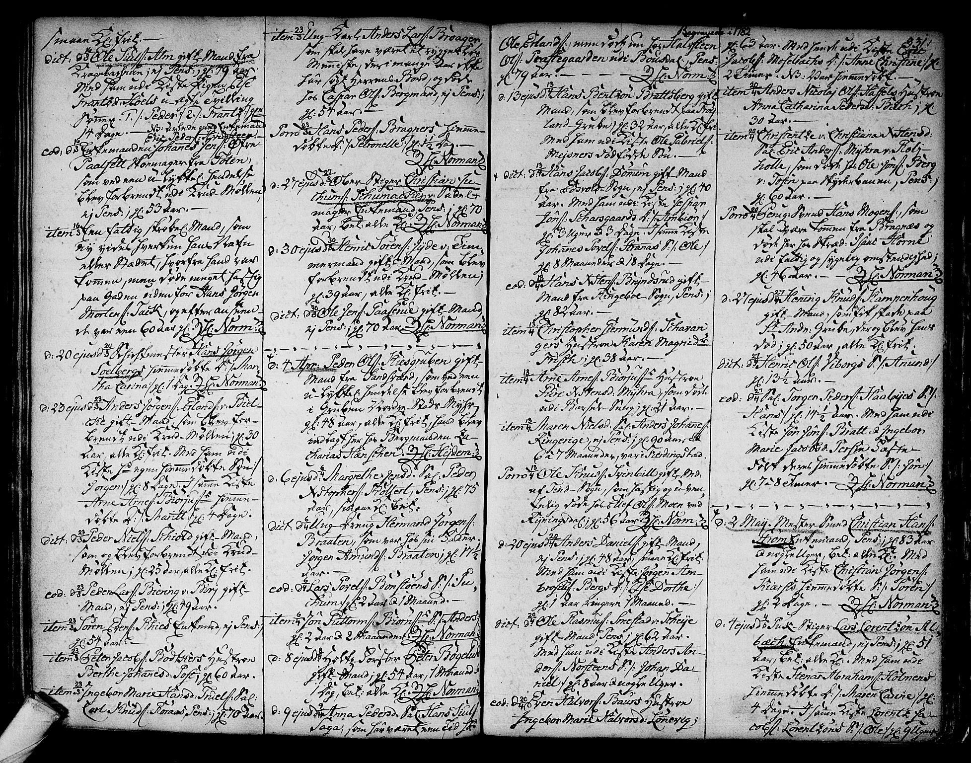 Kongsberg kirkebøker, SAKO/A-22/F/Fa/L0005: Parish register (official) no. I 5, 1769-1782, p. 331
