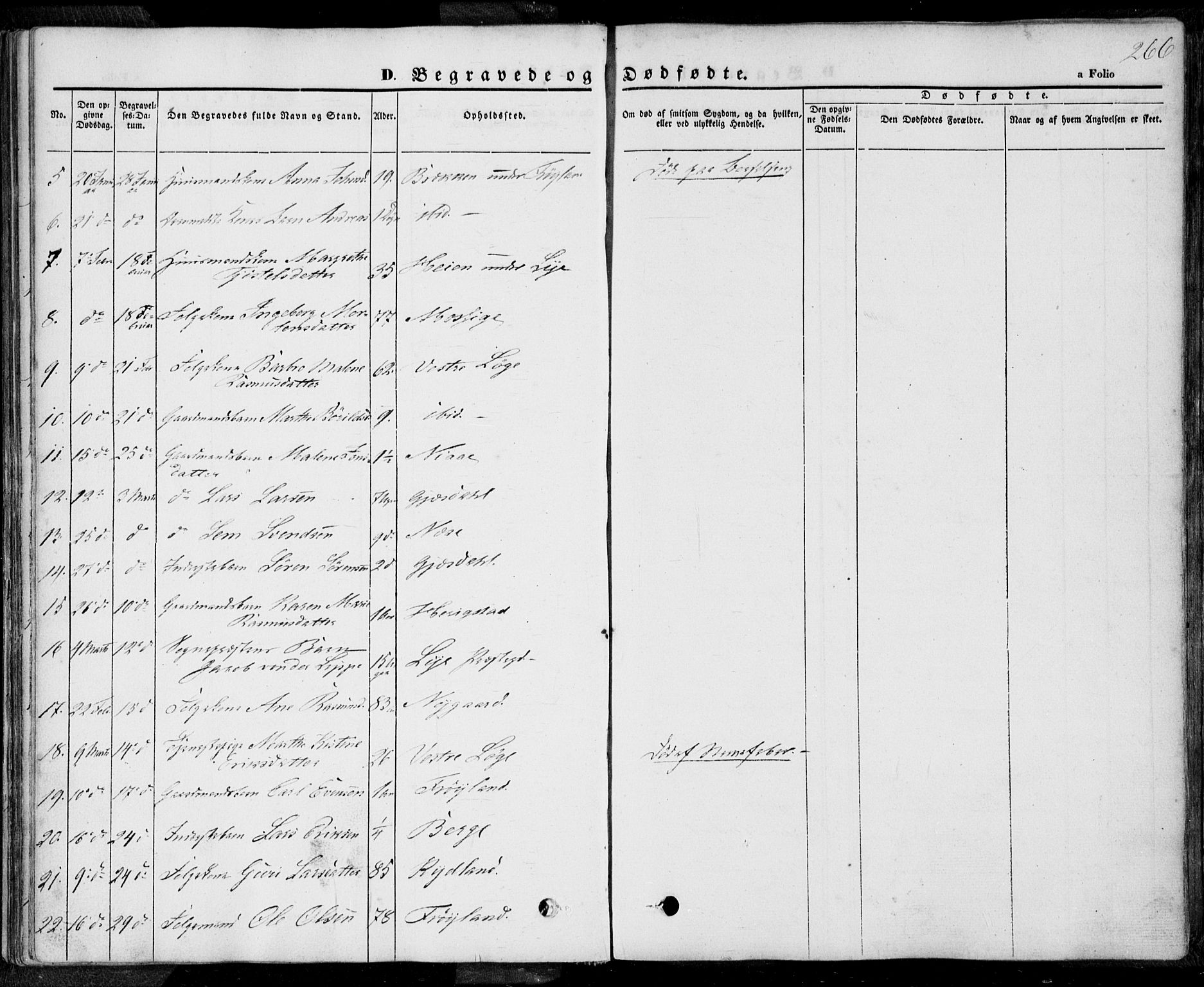 Lye sokneprestkontor, AV/SAST-A-101794/001/30BA/L0006: Parish register (official) no. A 5.2, 1842-1855, p. 266