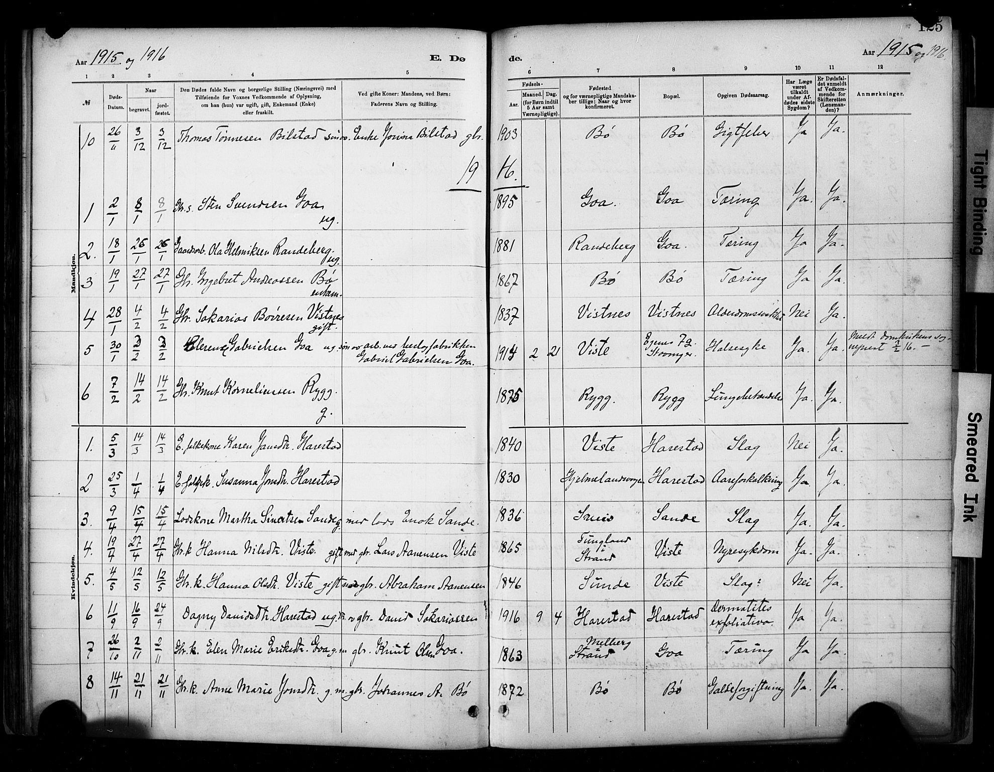Hetland sokneprestkontor, SAST/A-101826/30/30BA/L0009: Parish register (official) no. A 9, 1882-1918, p. 125