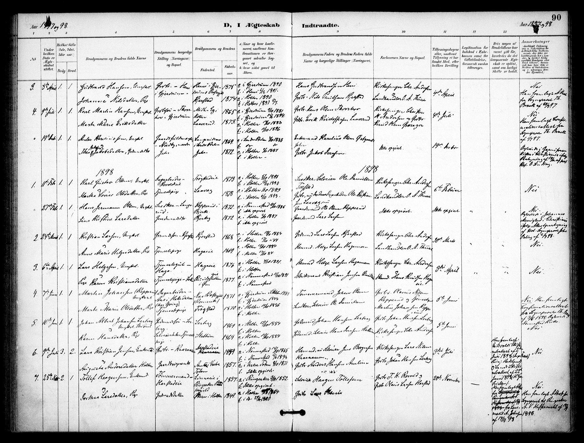 Nannestad prestekontor Kirkebøker, SAO/A-10414a/F/Fb/L0002: Parish register (official) no. II 2, 1891-1909, p. 90