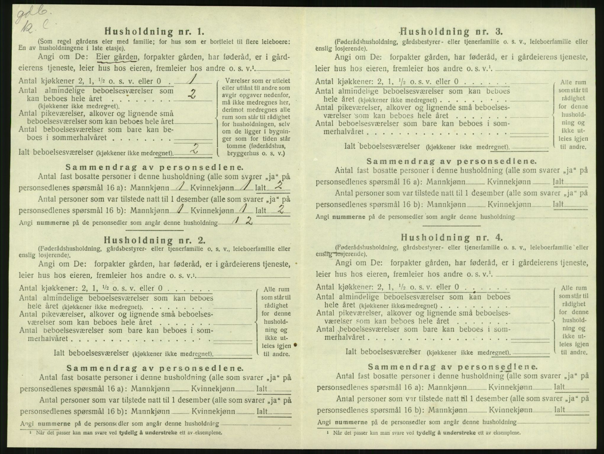 SAT, 1920 census for Stod, 1920, p. 21