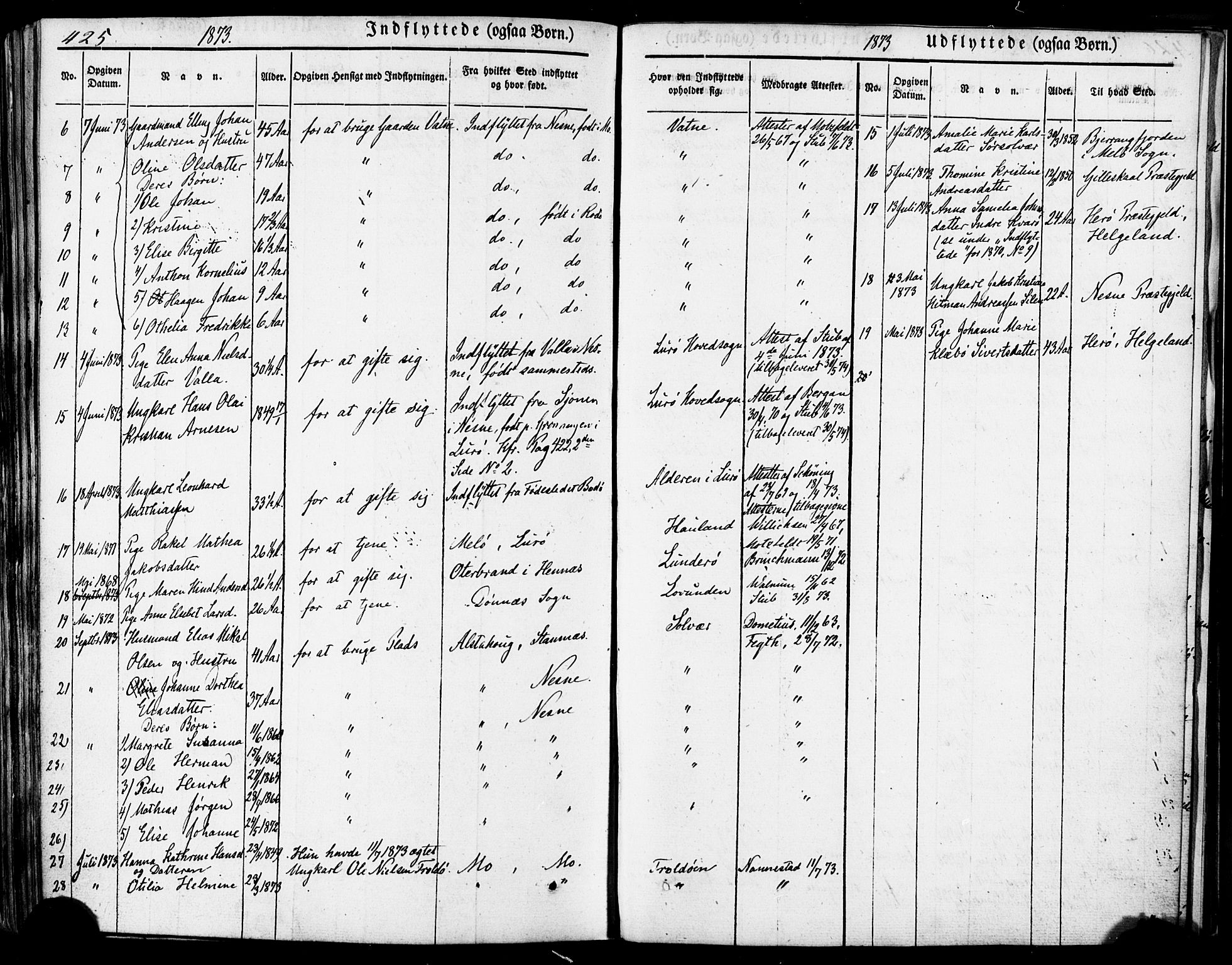 Ministerialprotokoller, klokkerbøker og fødselsregistre - Nordland, AV/SAT-A-1459/839/L0567: Parish register (official) no. 839A04, 1863-1879, p. 425