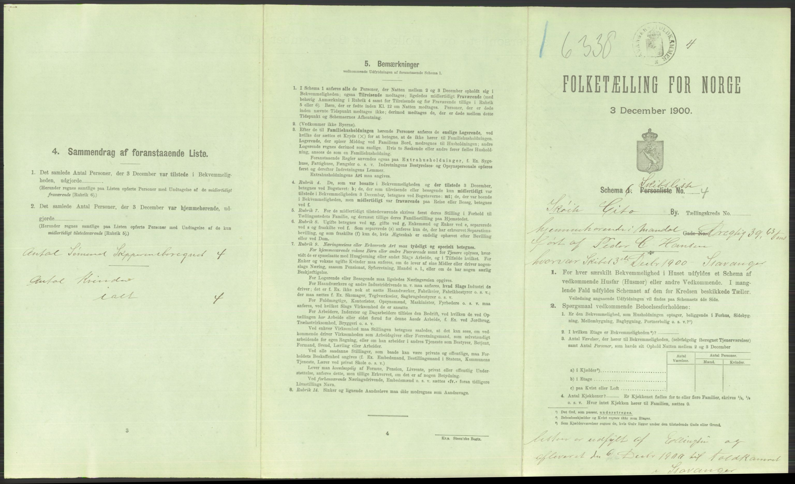 RA, 1900 Census - ship lists from ships in Norwegian harbours, harbours abroad and at sea, 1900, p. 903