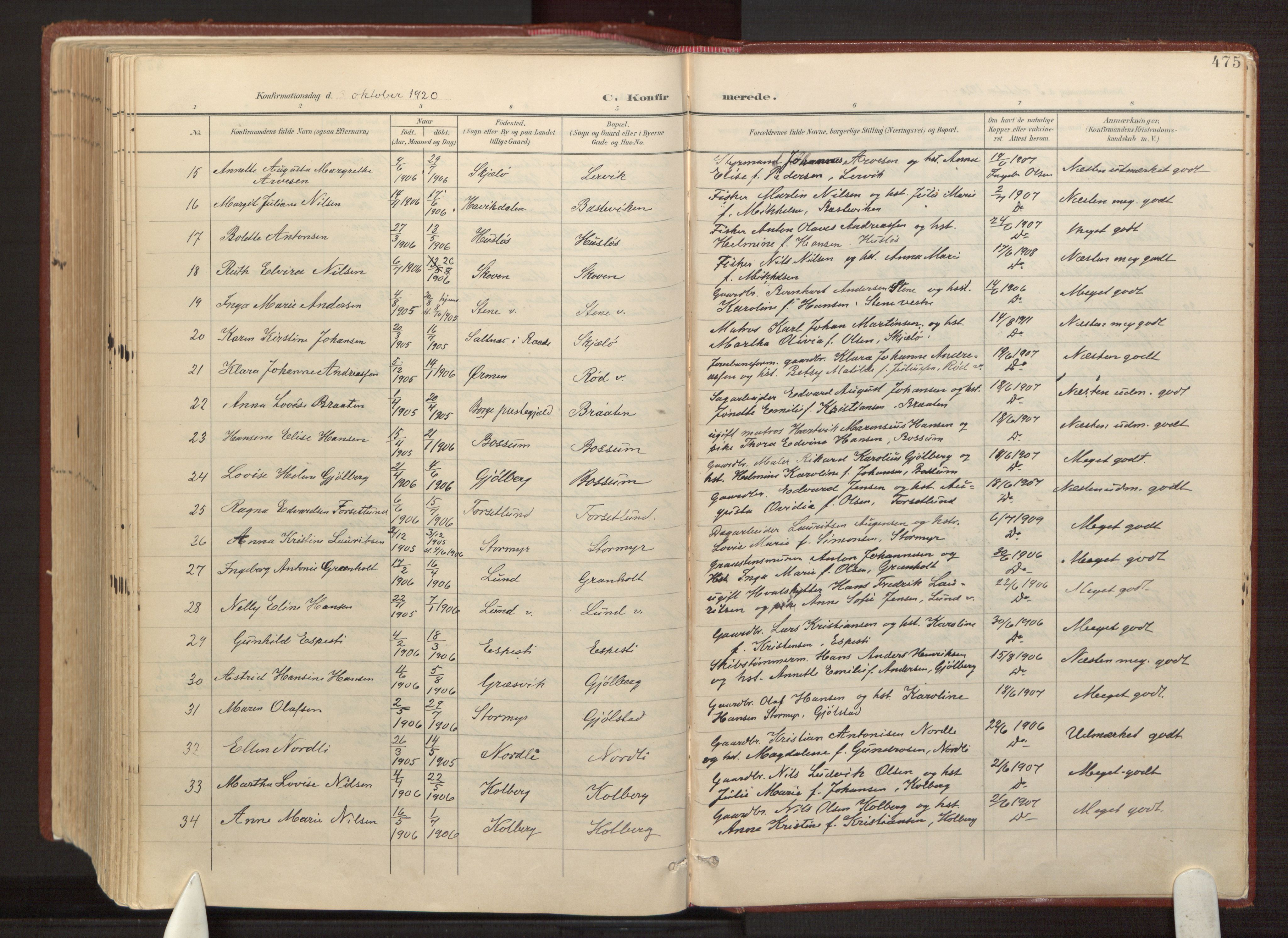 Onsøy prestekontor Kirkebøker, AV/SAO-A-10914/F/Fa/L0008: Parish register (official) no. I 8, 1899-1923, p. 475