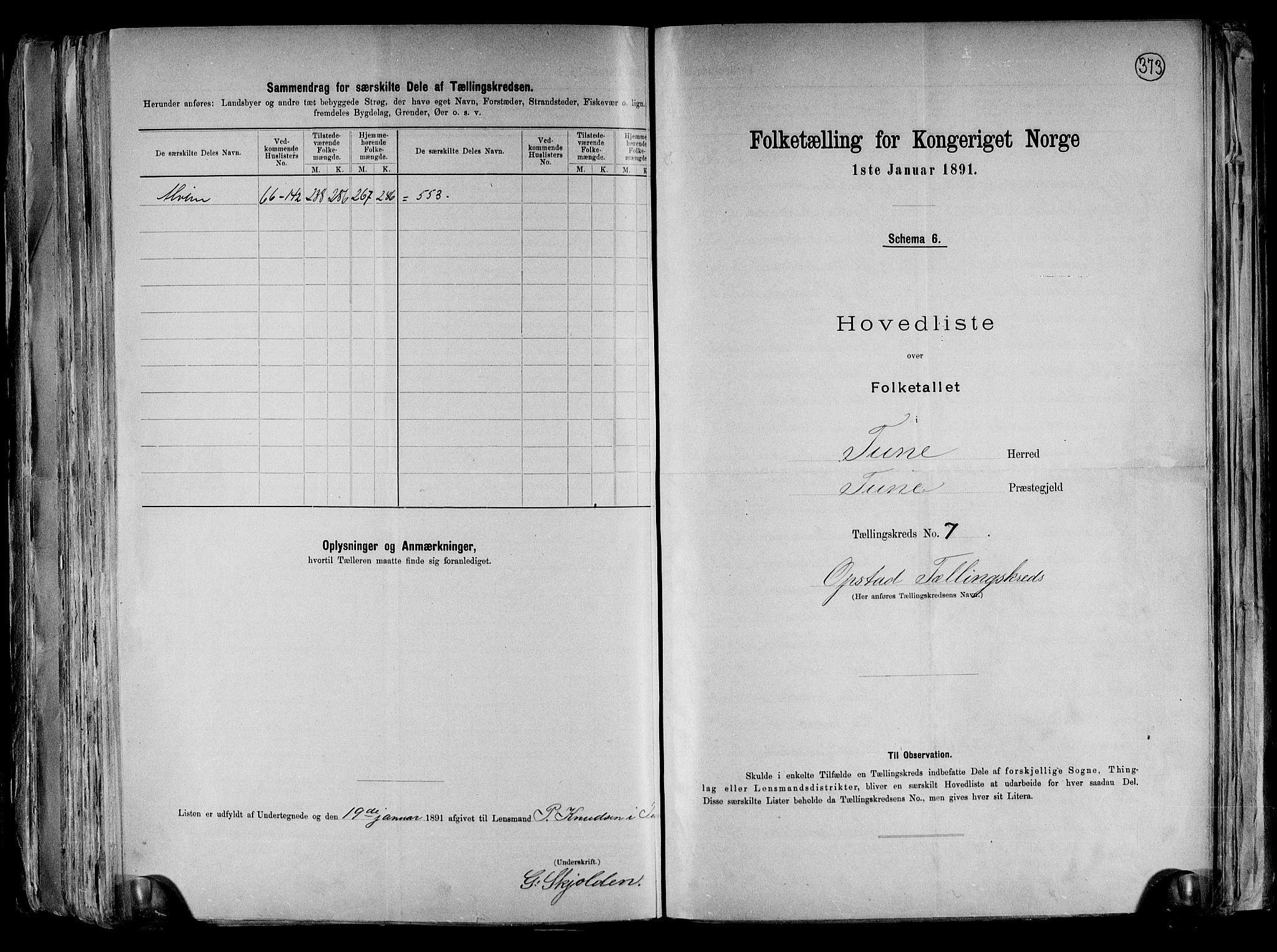 RA, 1891 census for 0130 Tune, 1891, p. 31