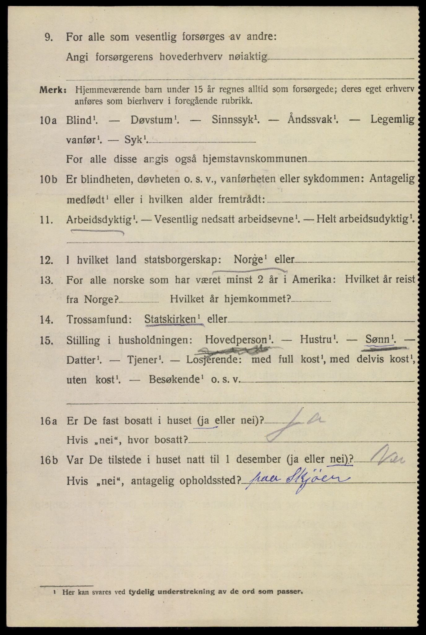 SAKO, 1920 census for Kragerø, 1920, p. 7222