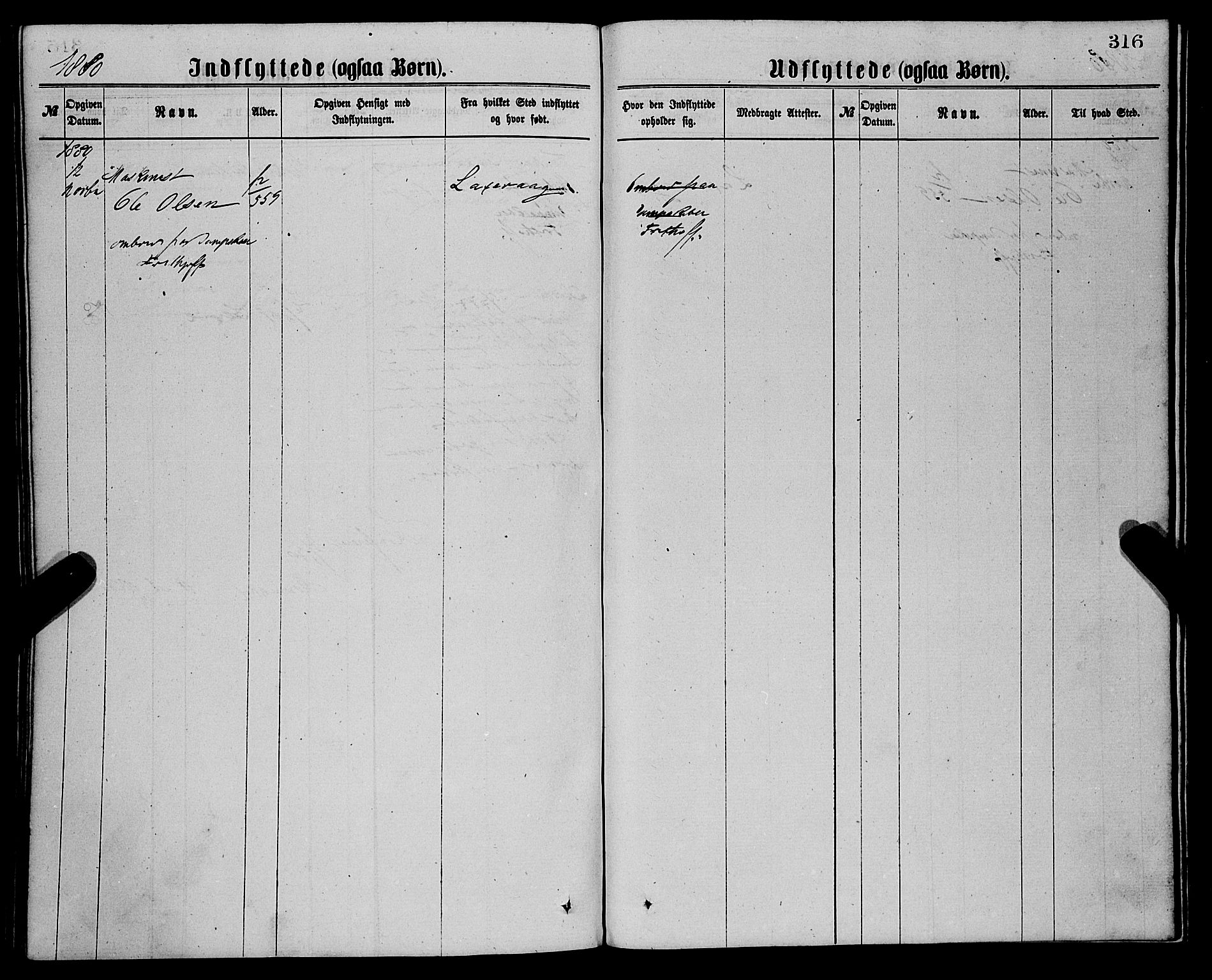 Sandviken Sokneprestembete, SAB/A-77601/H/Ha/L0001: Parish register (official) no. A 1, 1867-1877, p. 316