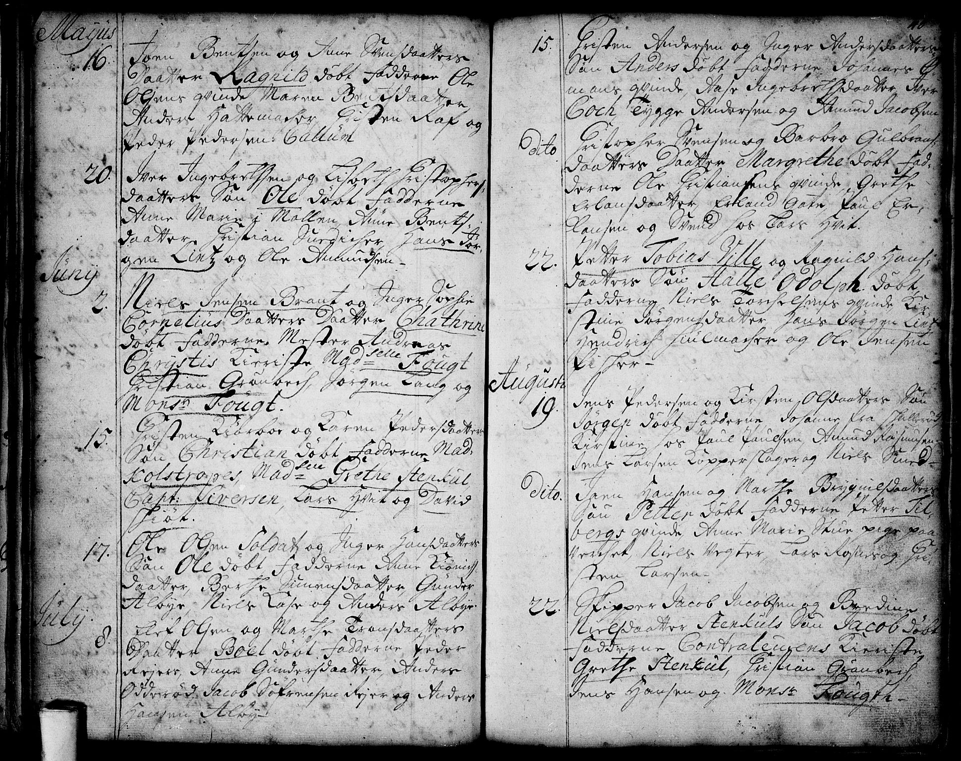 Moss prestekontor Kirkebøker, AV/SAO-A-2003/F/Fa/L0001: Parish register (official) no. I 1, 1725-1752, p. 40