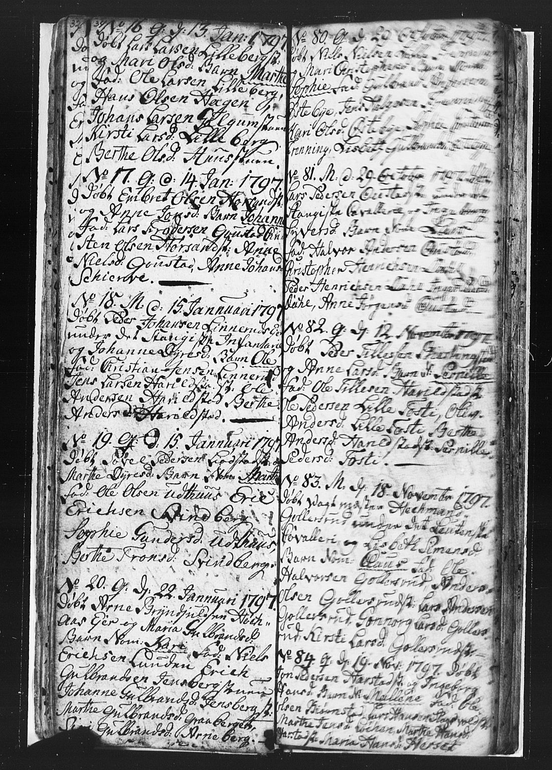 Romedal prestekontor, SAH/PREST-004/L/L0002: Parish register (copy) no. 2, 1795-1800, p. 34-35