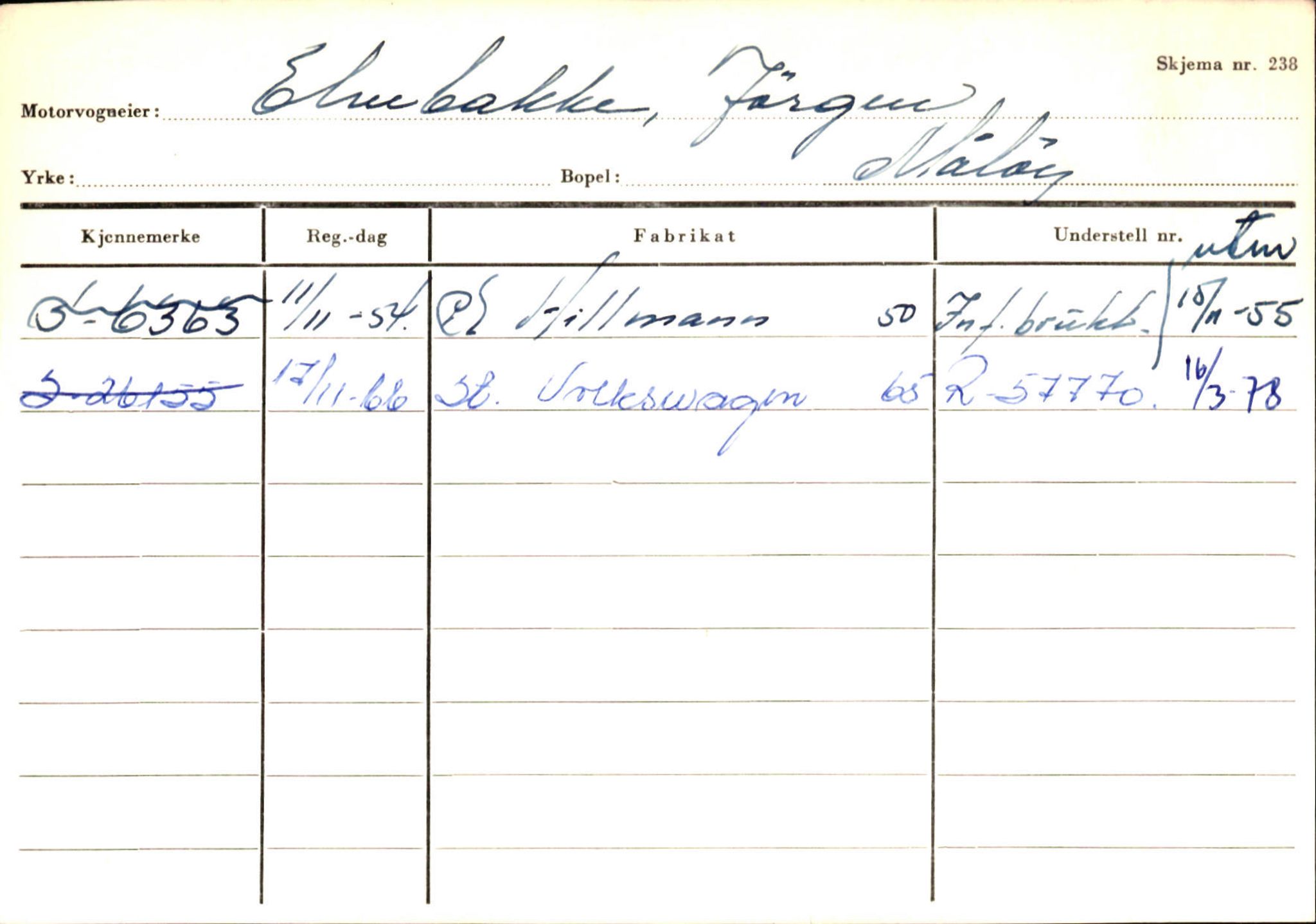 Statens vegvesen, Sogn og Fjordane vegkontor, SAB/A-5301/4/F/L0144: Registerkort Vågsøy A-R, 1945-1975, p. 455