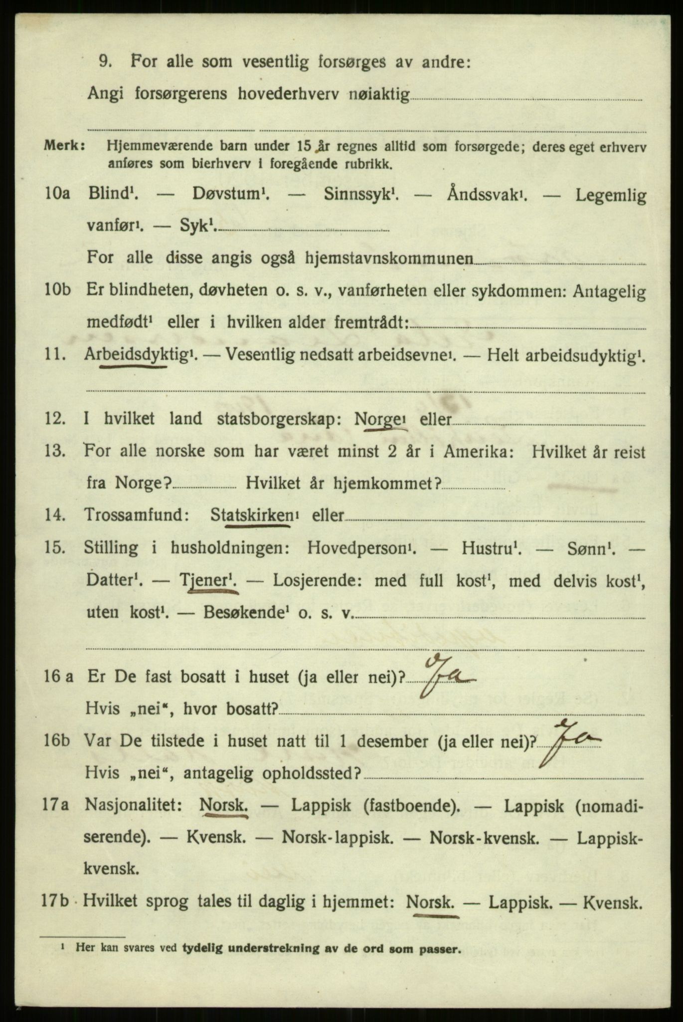 SATØ, 1920 census for Tromsø, 1920, p. 10360