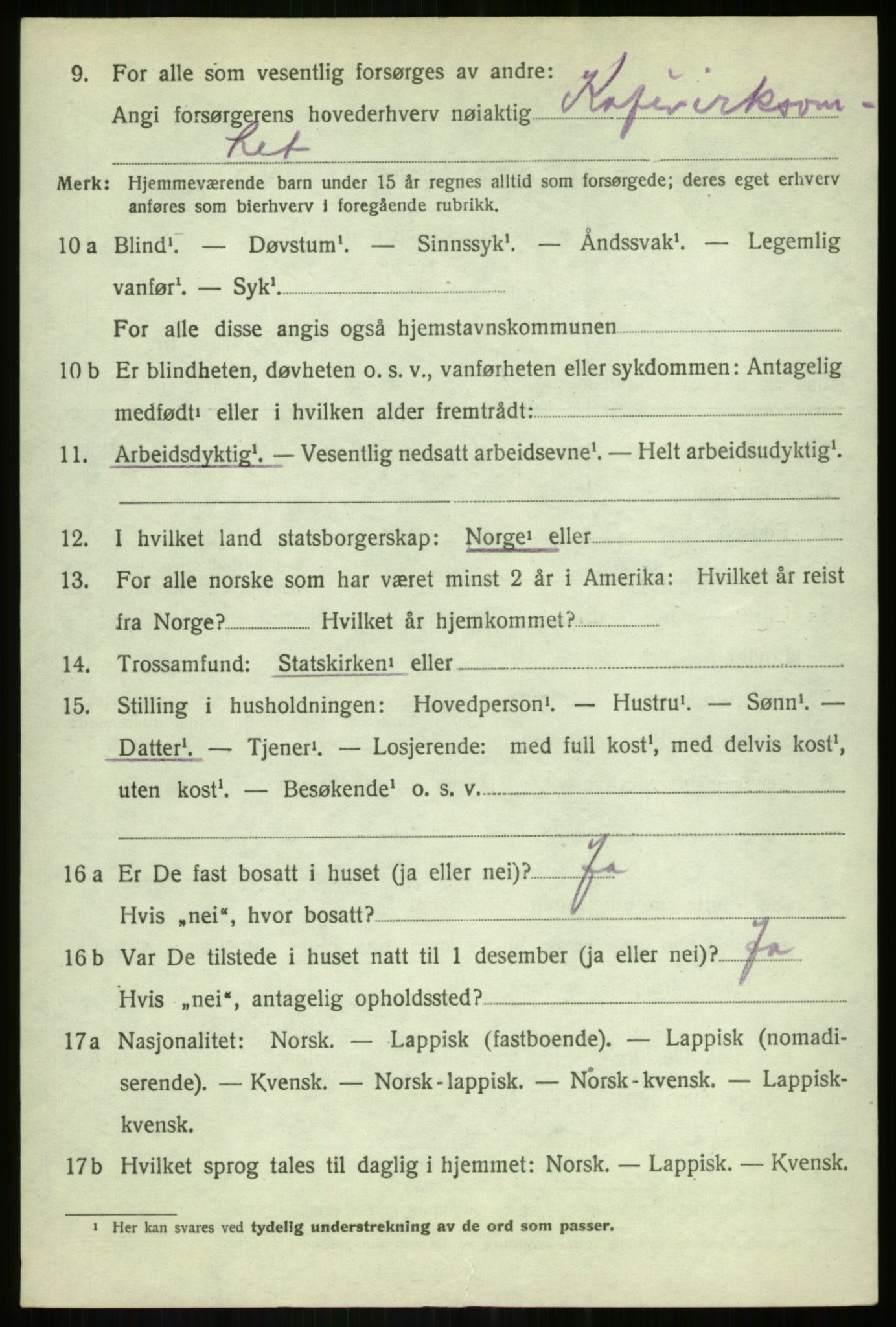 SATØ, 1920 census for Målselv, 1920, p. 2260