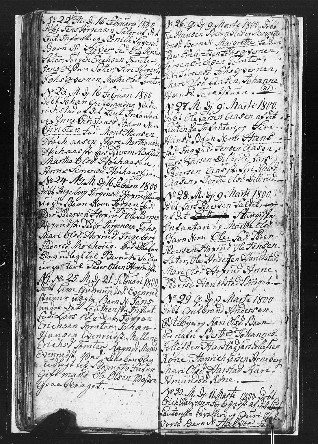 Romedal prestekontor, SAH/PREST-004/L/L0002: Parish register (copy) no. 2, 1795-1800, p. 80-81