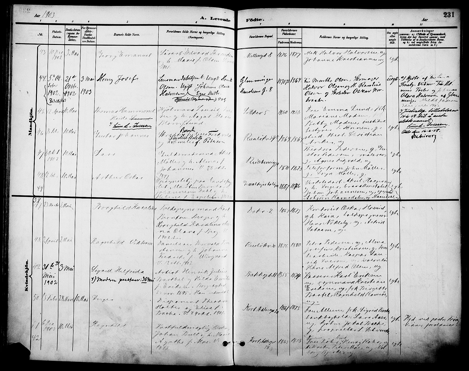 Johannes prestekontor Kirkebøker, SAO/A-10852/F/Fa/L0007: Parish register (official) no. 7, 1896-1905, p. 231