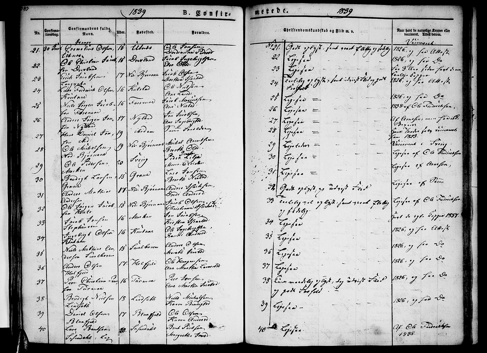 Ministerialprotokoller, klokkerbøker og fødselsregistre - Nordland, AV/SAT-A-1459/820/L0289: Parish register (official) no. 820A10, 1826-1845, p. 343