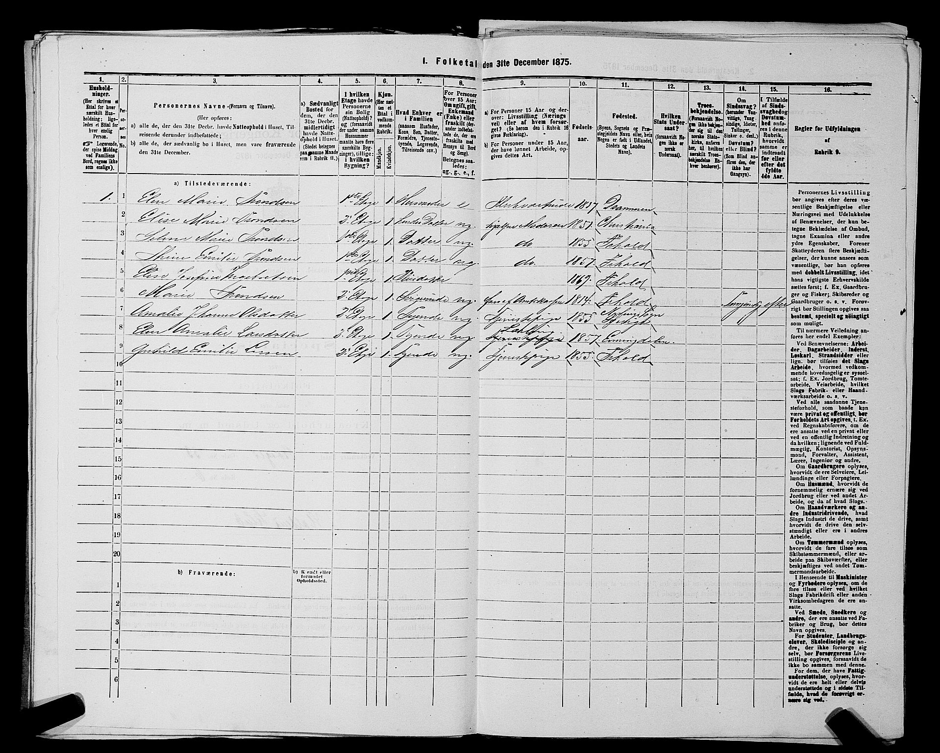 RA, 1875 census for 0101P Fredrikshald, 1875, p. 530