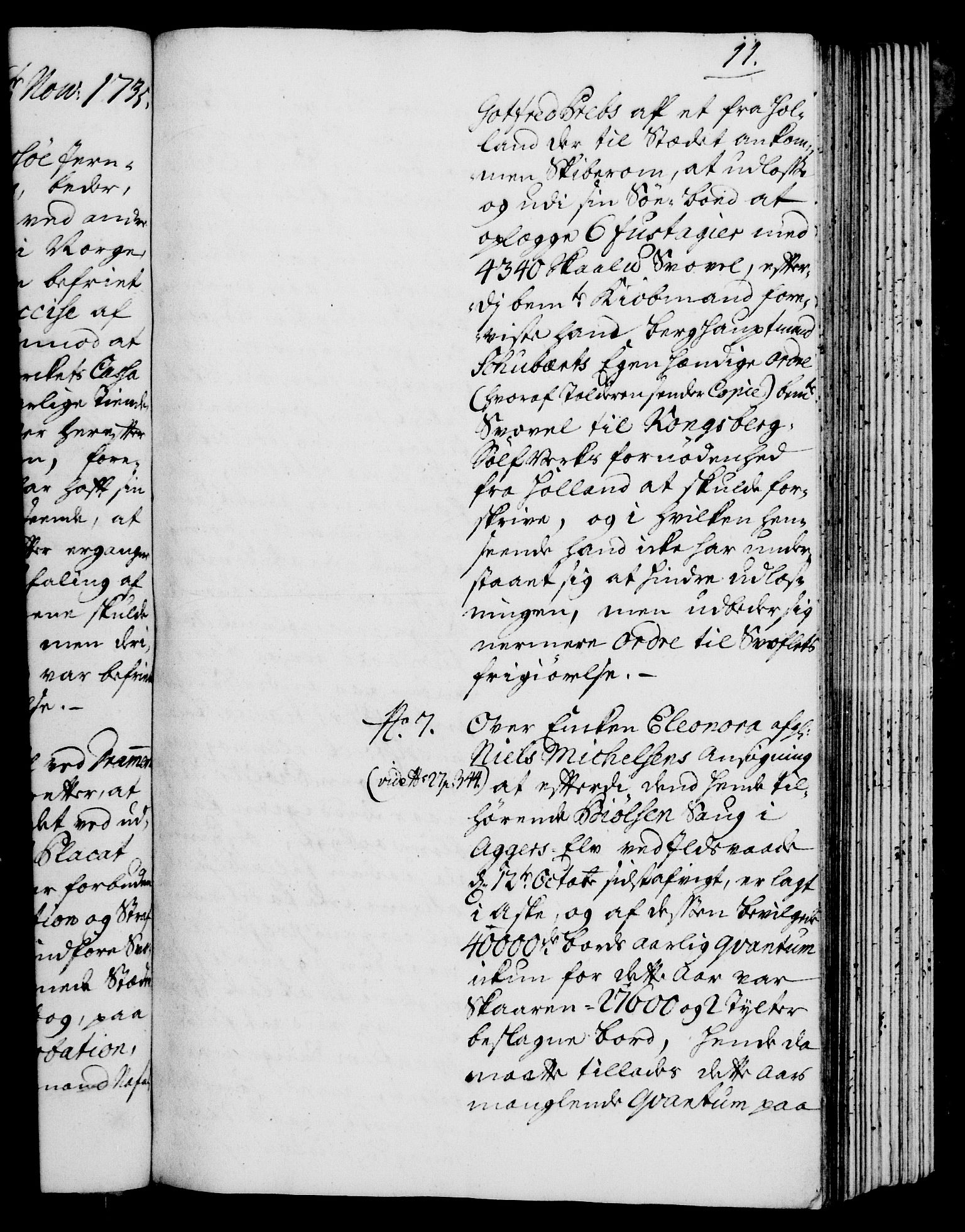 Rentekammeret, Kammerkanselliet, RA/EA-3111/G/Gh/Gha/L0018: Norsk ekstraktmemorialprotokoll (merket RK 53.63), 1735-1736, p. 11