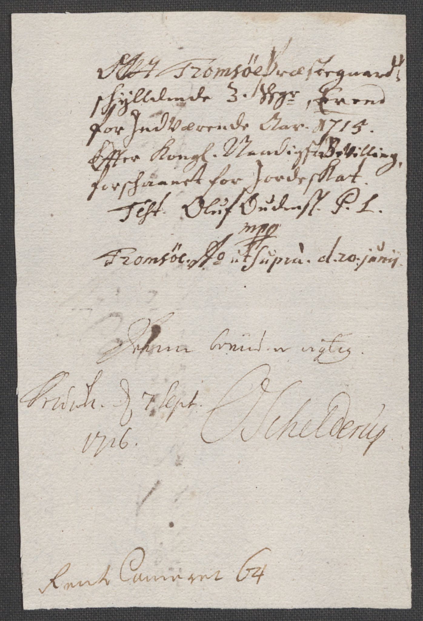 Rentekammeret inntil 1814, Reviderte regnskaper, Fogderegnskap, AV/RA-EA-4092/R68/L4761: Fogderegnskap Senja og Troms, 1715, p. 276