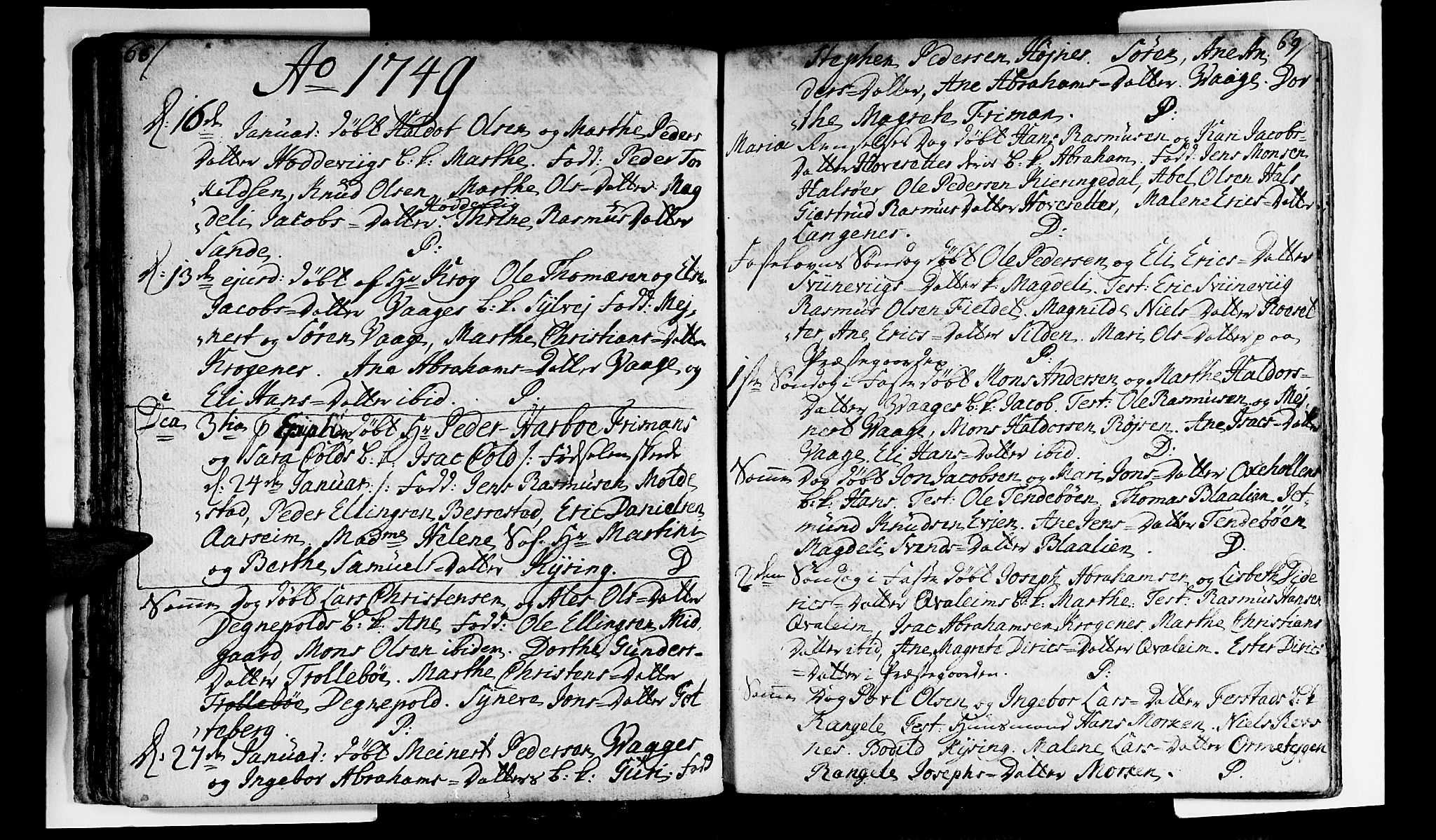 Selje sokneprestembete, AV/SAB-A-99938/H/Ha/Haa/Haaa: Parish register (official) no. A 4, 1743-1759, p. 68-69