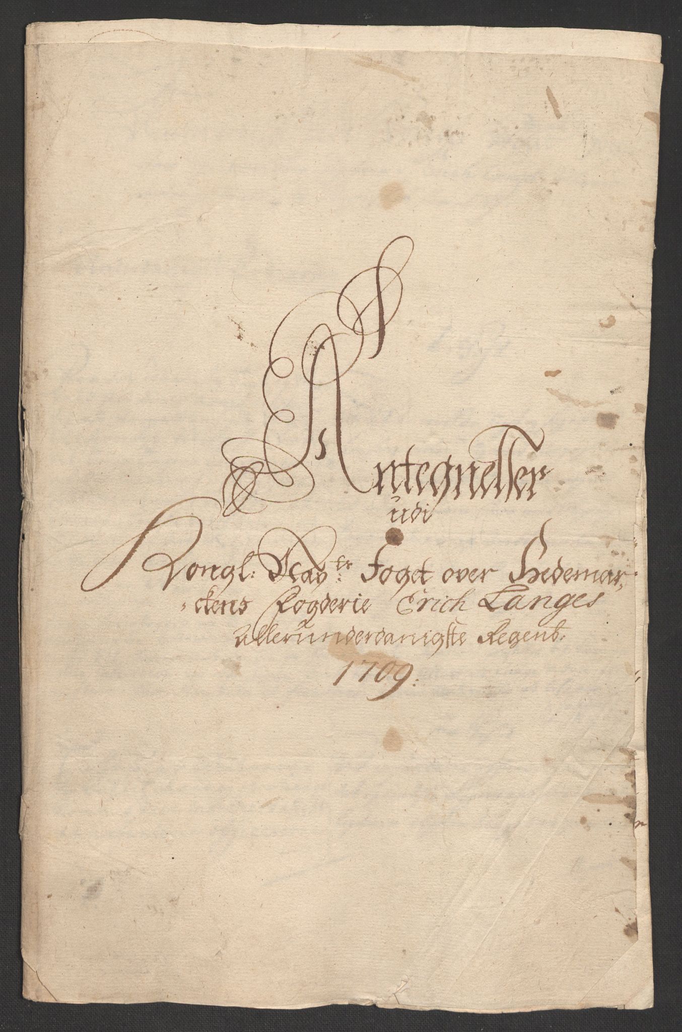 Rentekammeret inntil 1814, Reviderte regnskaper, Fogderegnskap, AV/RA-EA-4092/R16/L1045: Fogderegnskap Hedmark, 1709, p. 309