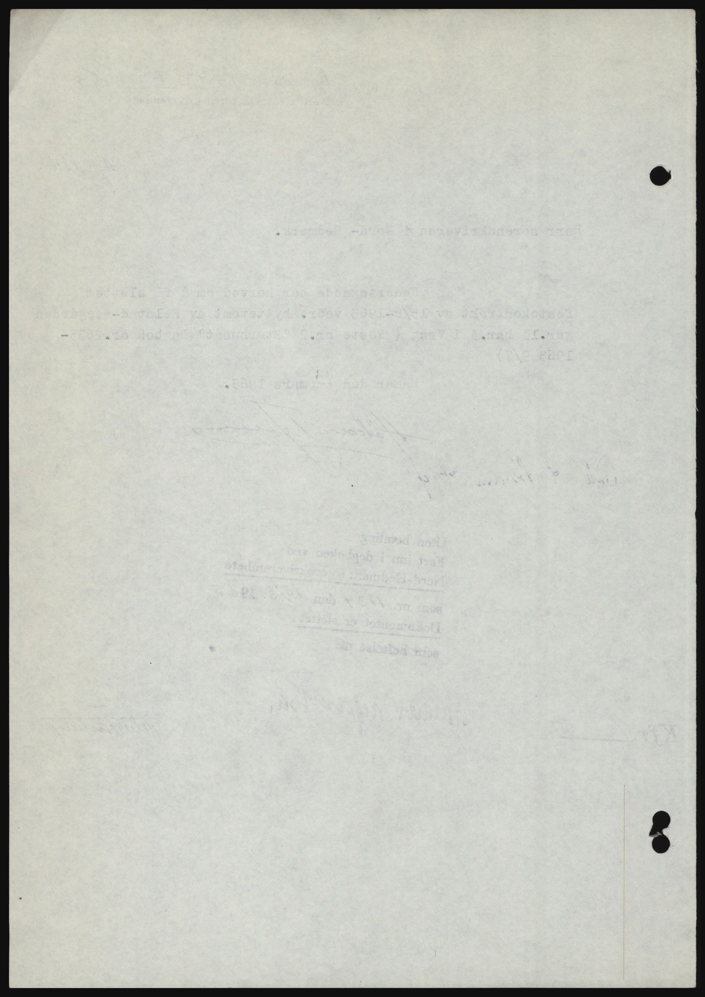 Nord-Hedmark sorenskriveri, SAH/TING-012/H/Hc/L0021: Mortgage book no. 21, 1964-1965, Diary no: : 1134/1965