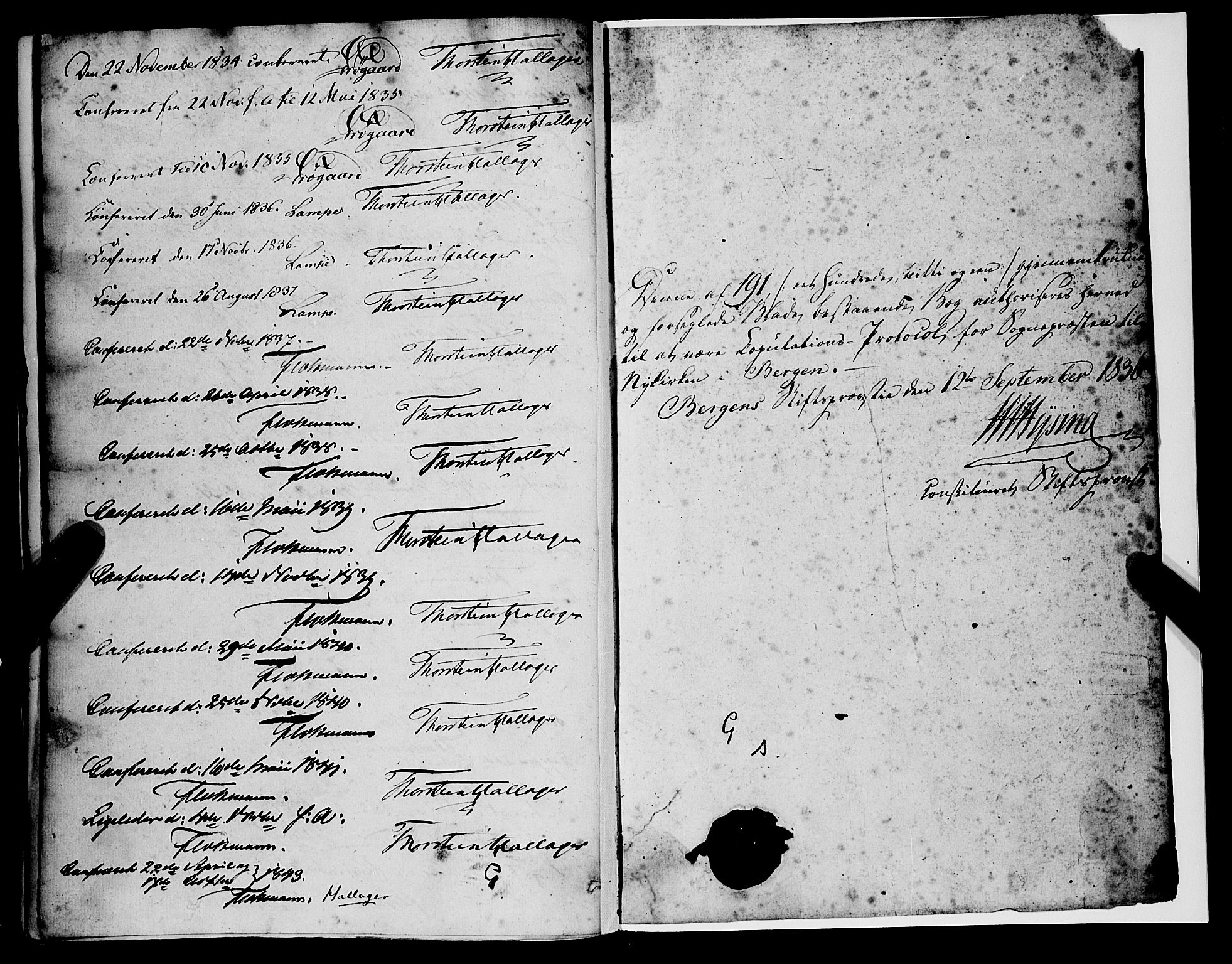 Nykirken Sokneprestembete, SAB/A-77101/H/Haa/L0031: Parish register (official) no. D 1, 1834-1861