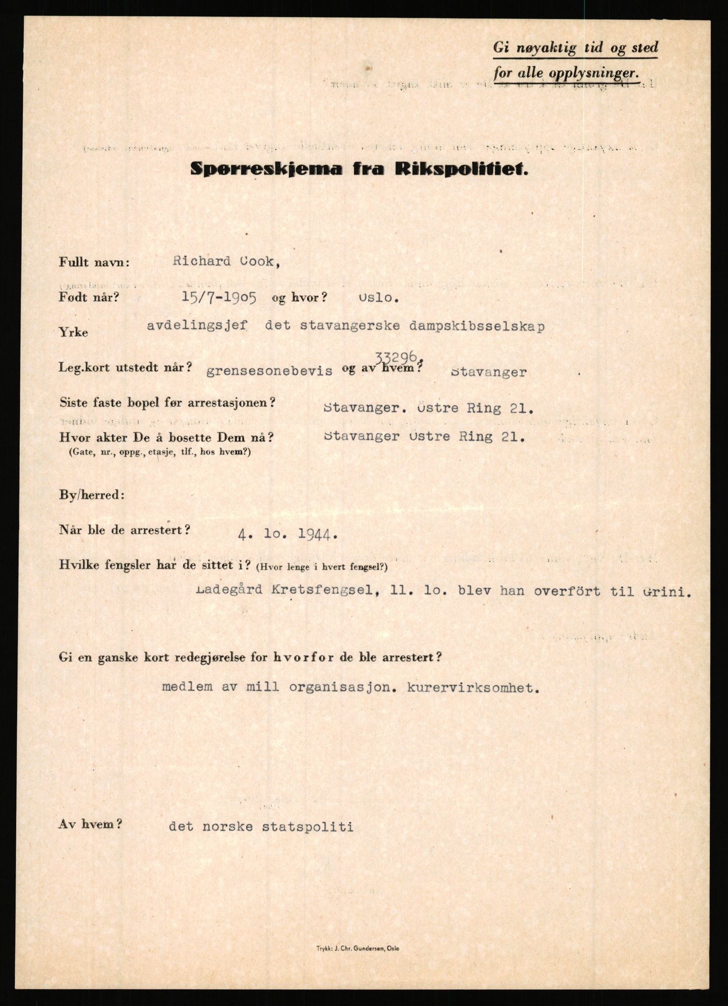 Rikspolitisjefen, AV/RA-S-1560/L/L0003: Bua, Bjarne - Erdal, Ingolf, 1940-1945, p. 211