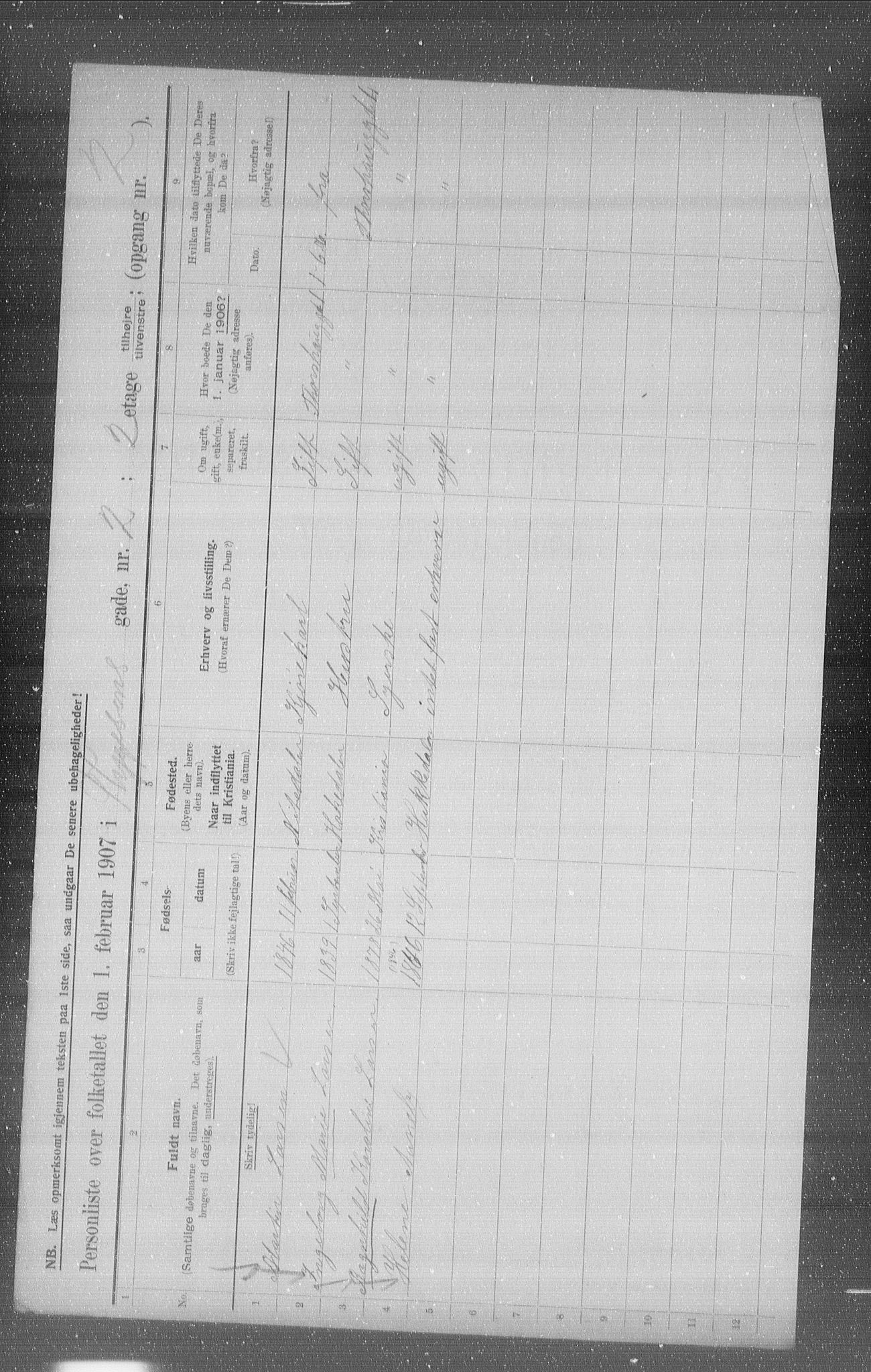 OBA, Municipal Census 1907 for Kristiania, 1907, p. 56588