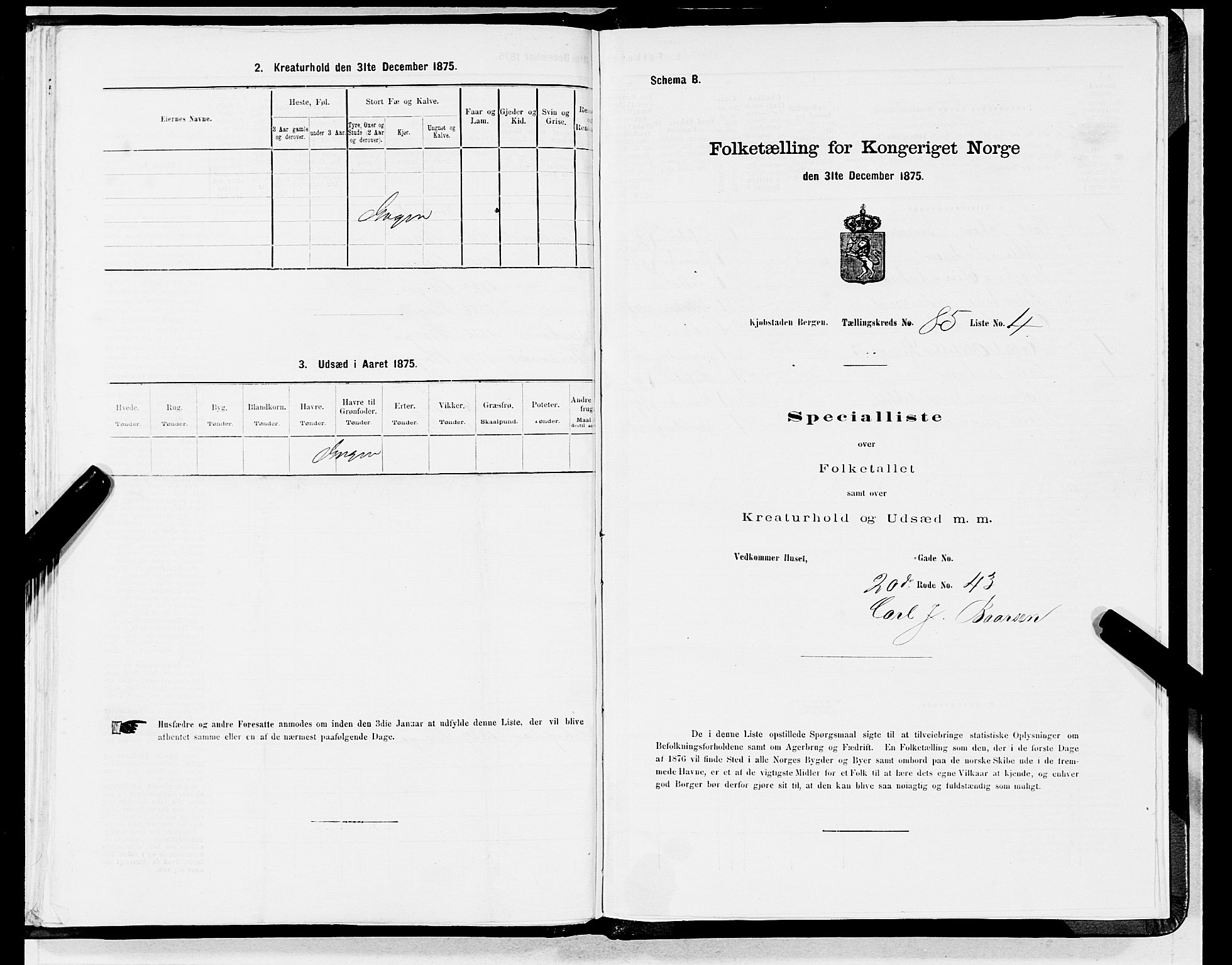 SAB, 1875 census for 1301 Bergen, 1875, p. 4559