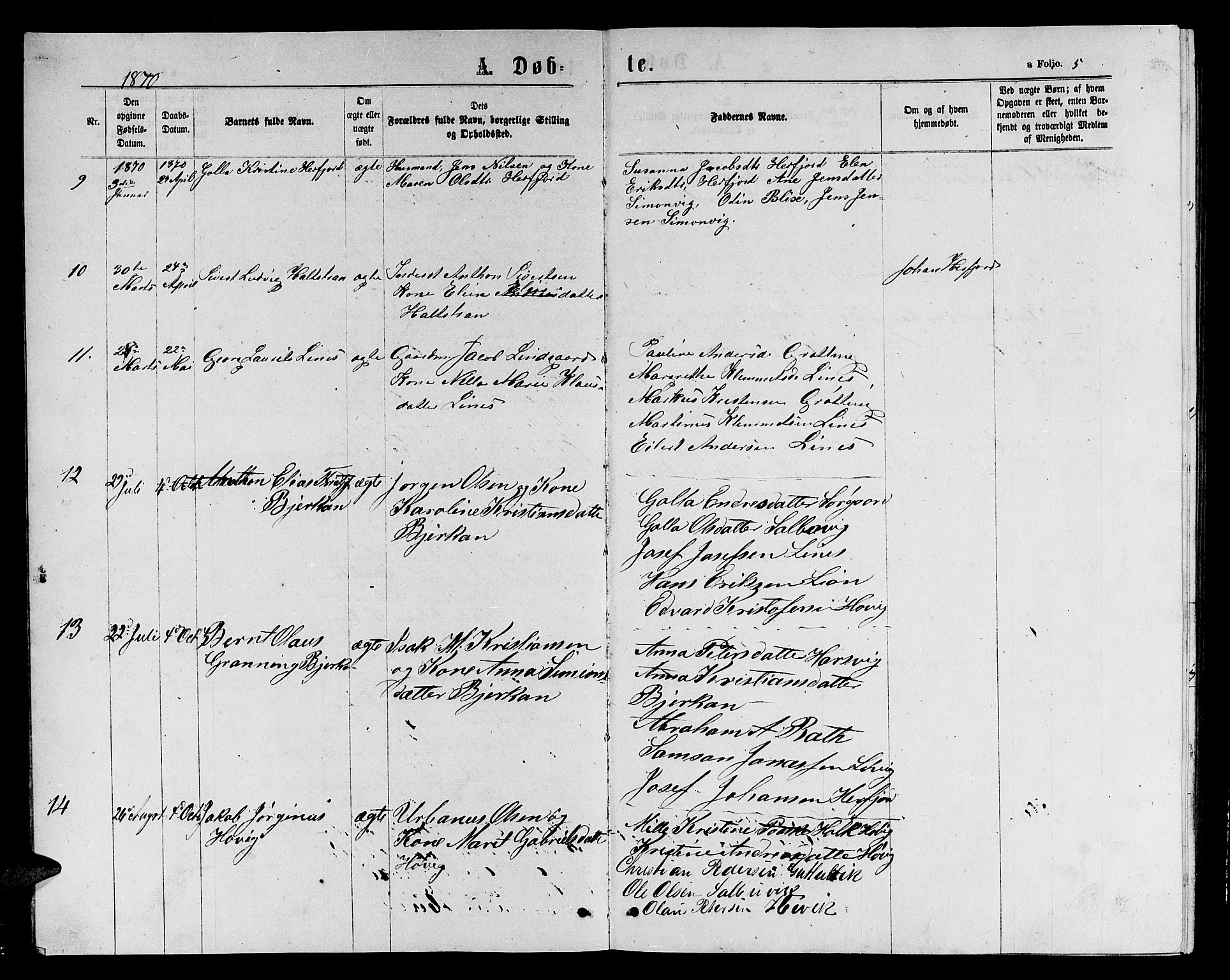 Ministerialprotokoller, klokkerbøker og fødselsregistre - Sør-Trøndelag, AV/SAT-A-1456/656/L0695: Parish register (copy) no. 656C01, 1867-1889, p. 5