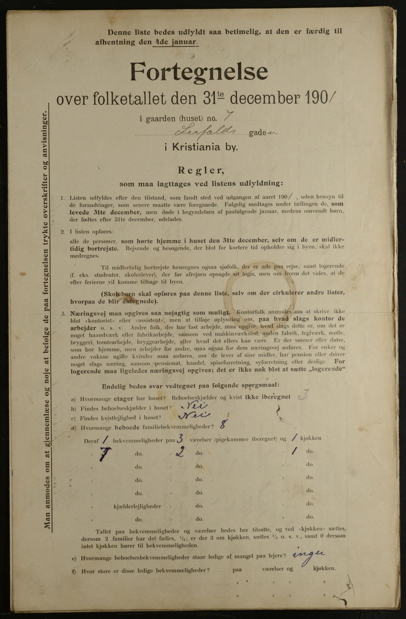 OBA, Municipal Census 1901 for Kristiania, 1901, p. 8858