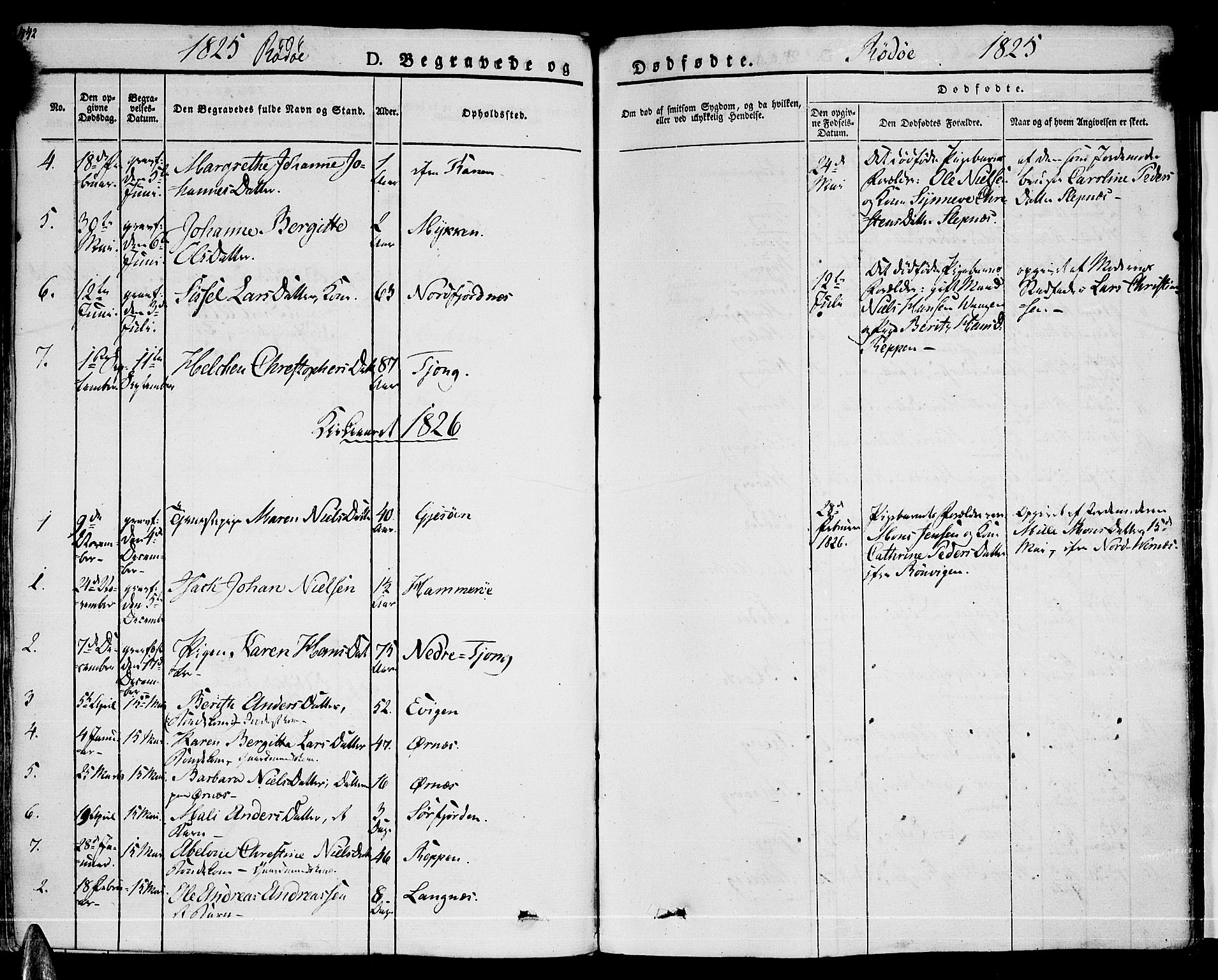 Ministerialprotokoller, klokkerbøker og fødselsregistre - Nordland, AV/SAT-A-1459/841/L0600: Parish register (official) no. 841A07 /1, 1825-1844, p. 442