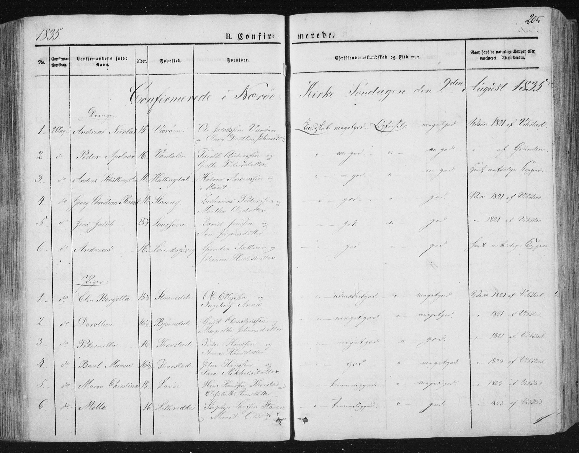 Ministerialprotokoller, klokkerbøker og fødselsregistre - Nord-Trøndelag, SAT/A-1458/784/L0669: Parish register (official) no. 784A04, 1829-1859, p. 205