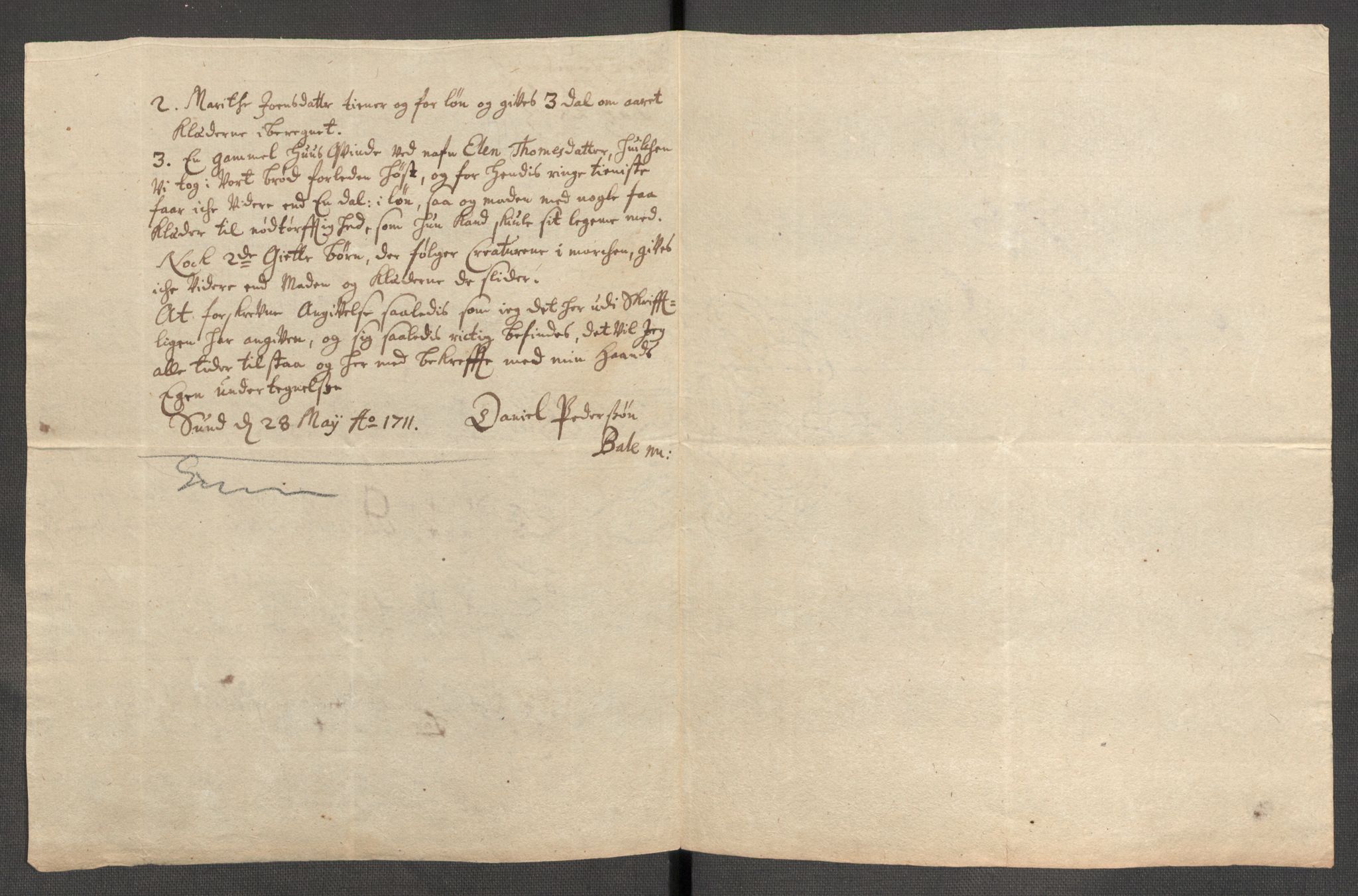 Rentekammeret inntil 1814, Reviderte regnskaper, Fogderegnskap, AV/RA-EA-4092/R63/L4319: Fogderegnskap Inderøy, 1711, p. 310