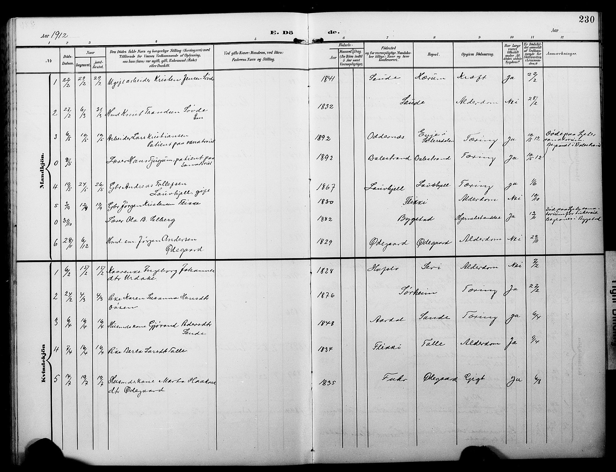 Luster sokneprestembete, AV/SAB-A-81101/H/Hab/Haba/L0001: Parish register (copy) no. A 1, 1903-1930, p. 230