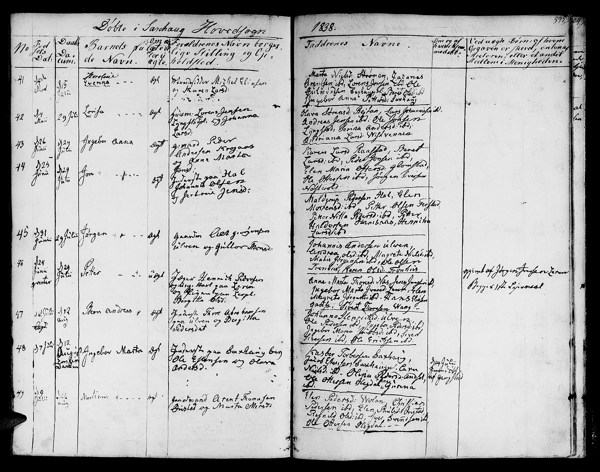 Ministerialprotokoller, klokkerbøker og fødselsregistre - Nord-Trøndelag, SAT/A-1458/730/L0277: Parish register (official) no. 730A06 /1, 1830-1839, p. 595