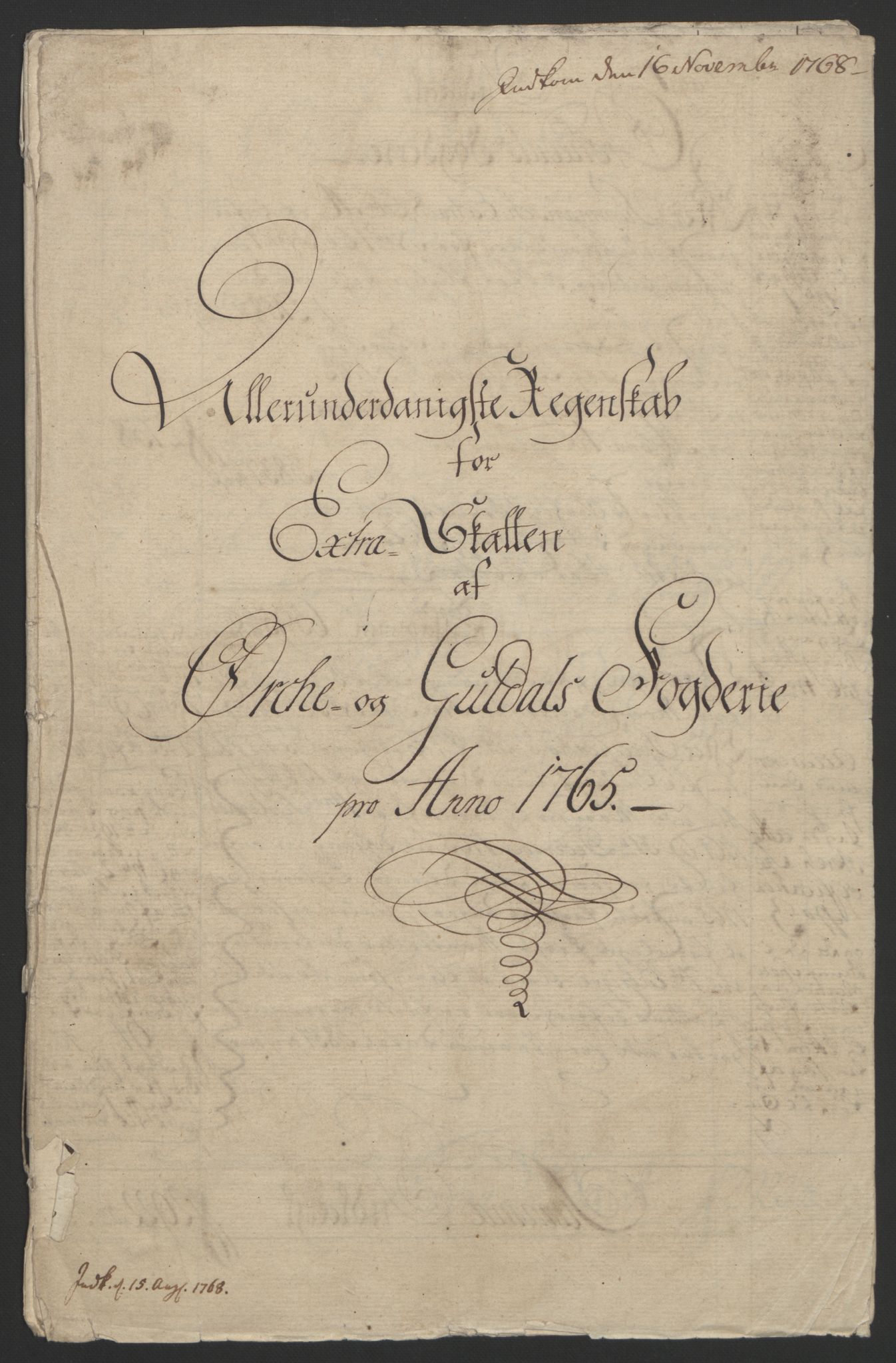 Rentekammeret inntil 1814, Reviderte regnskaper, Fogderegnskap, RA/EA-4092/R60/L4094: Ekstraskatten Orkdal og Gauldal, 1762-1765, p. 221
