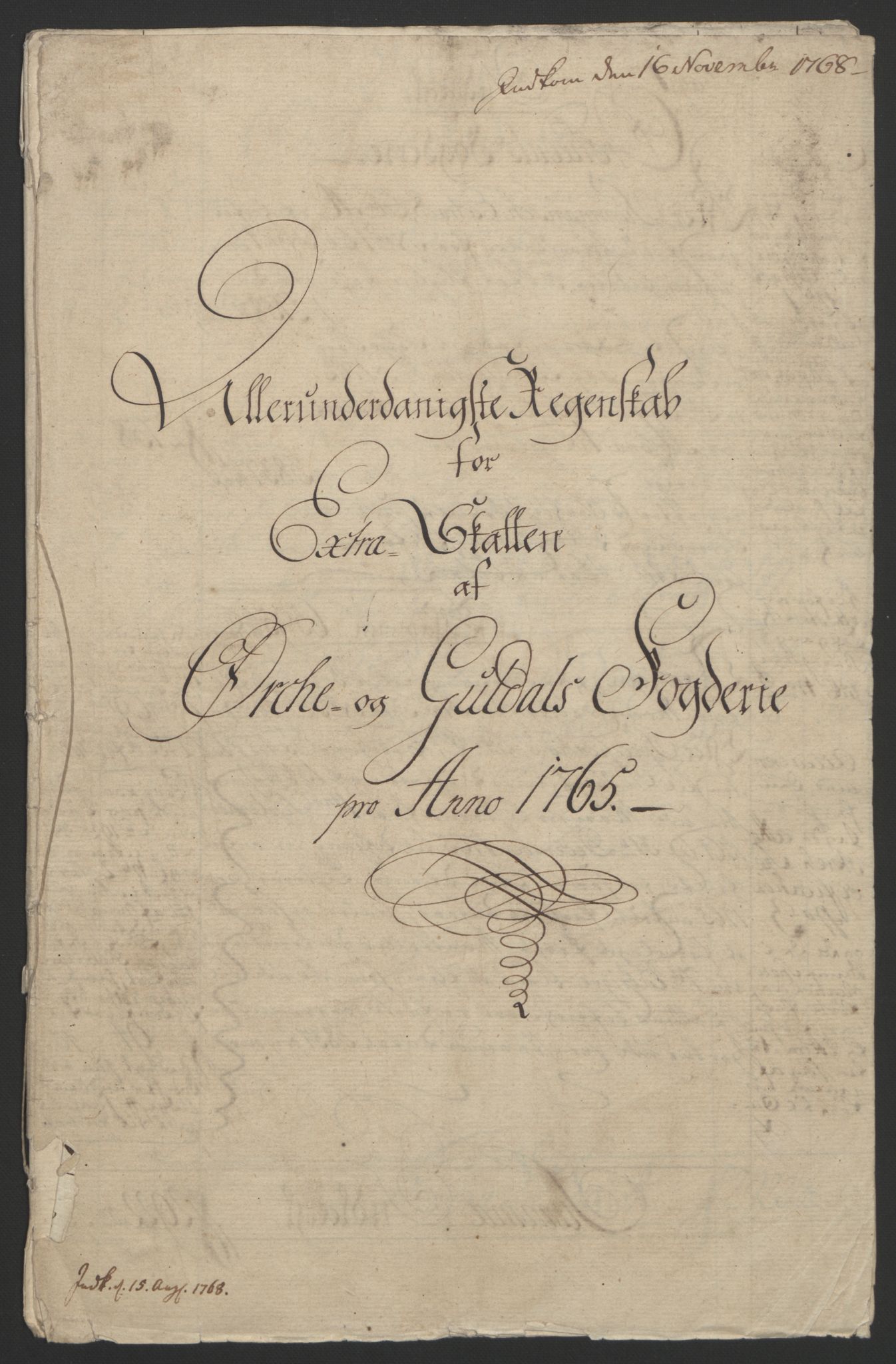 Rentekammeret inntil 1814, Reviderte regnskaper, Fogderegnskap, AV/RA-EA-4092/R60/L4094: Ekstraskatten Orkdal og Gauldal, 1762-1765, p. 221