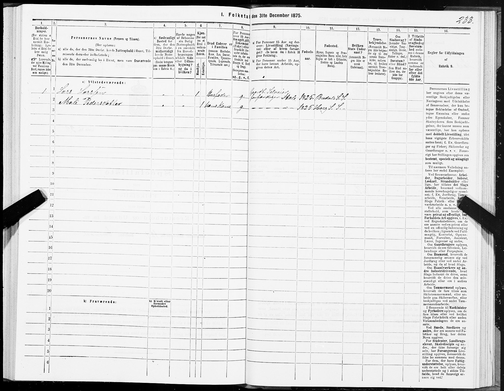 SAT, 1875 census for 1648P Støren, 1875, p. 3233