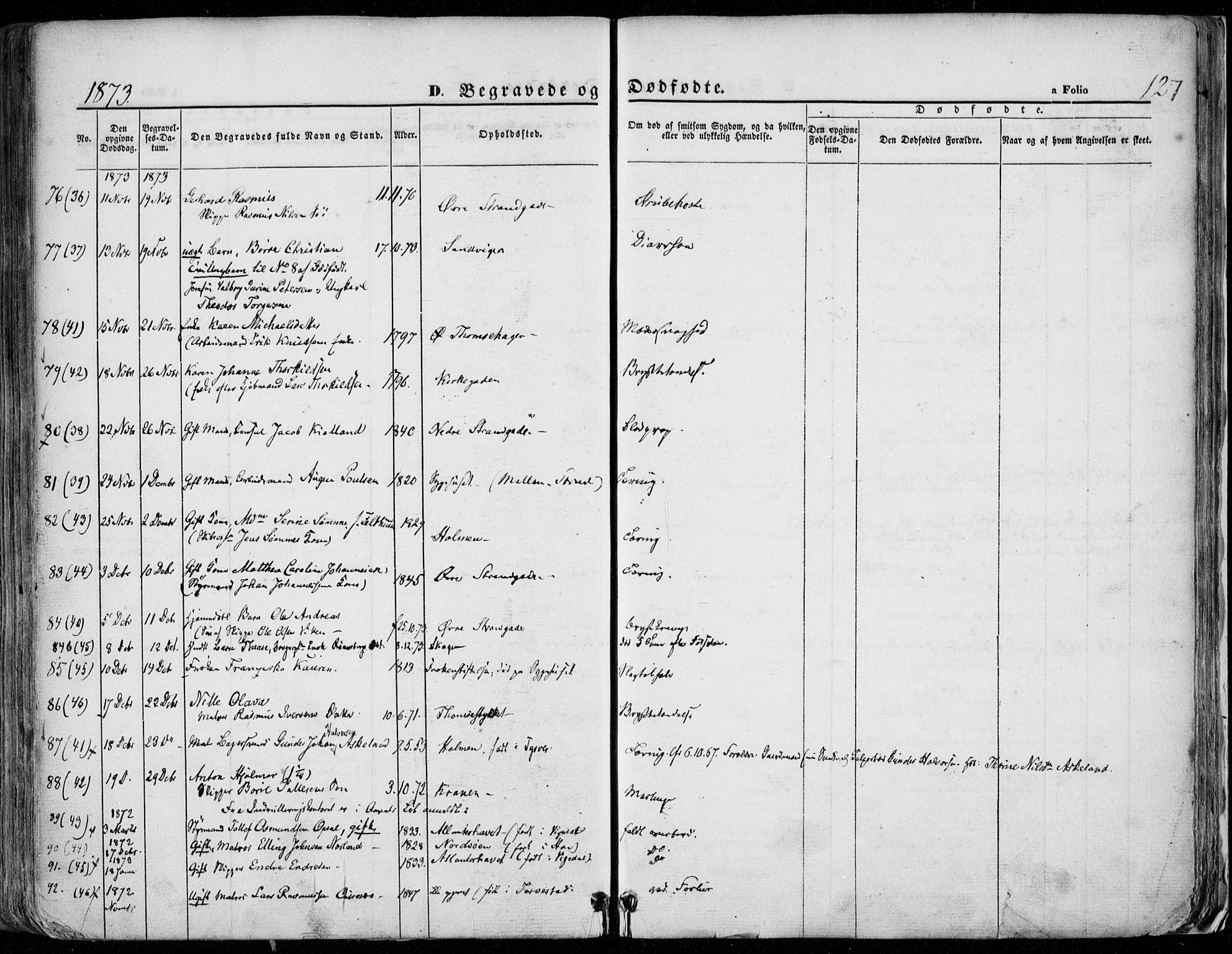 Domkirken sokneprestkontor, AV/SAST-A-101812/001/30/30BA/L0020: Parish register (official) no. A 19, 1858-1877, p. 127