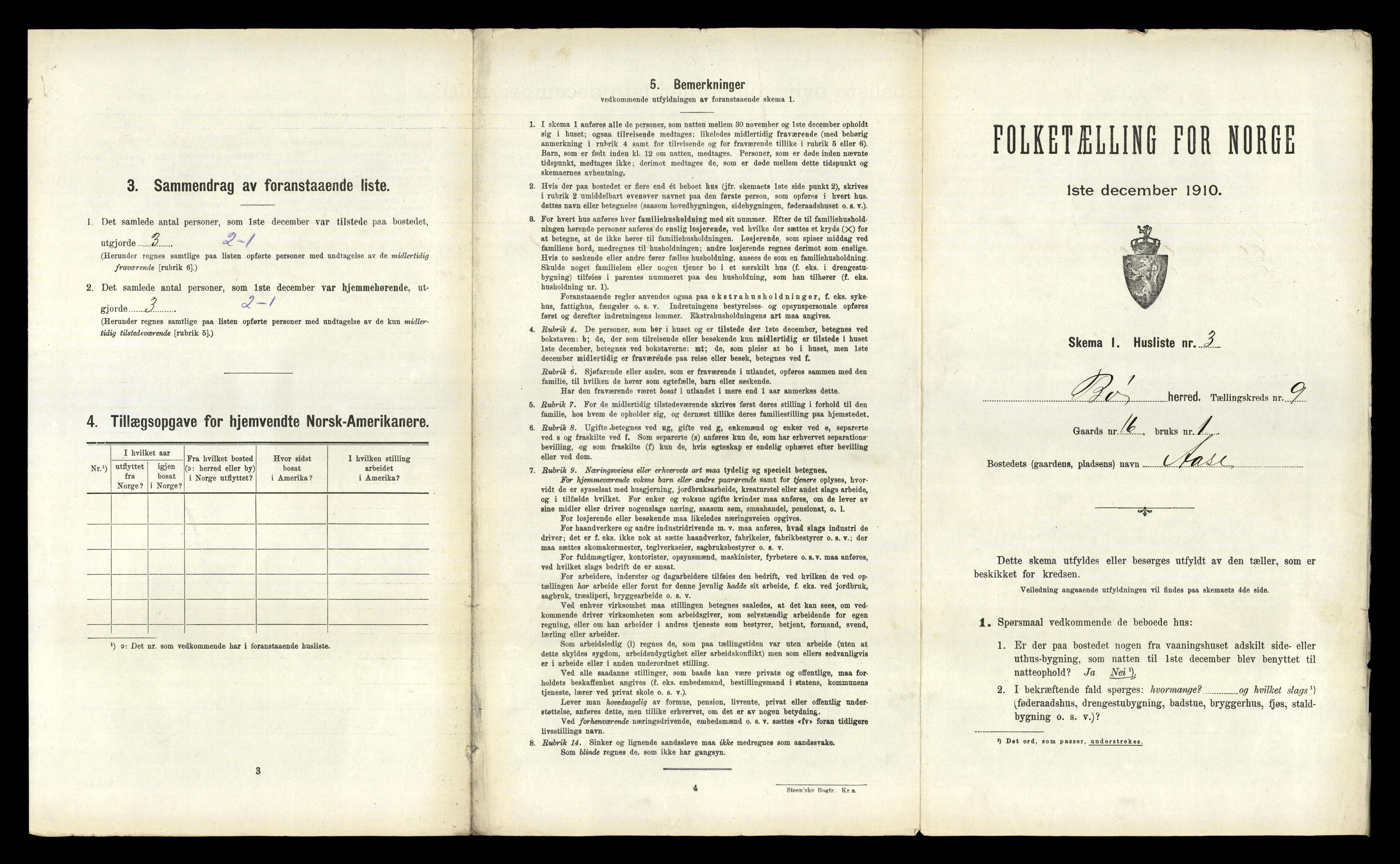 RA, 1910 census for Bø, 1910, p. 1035