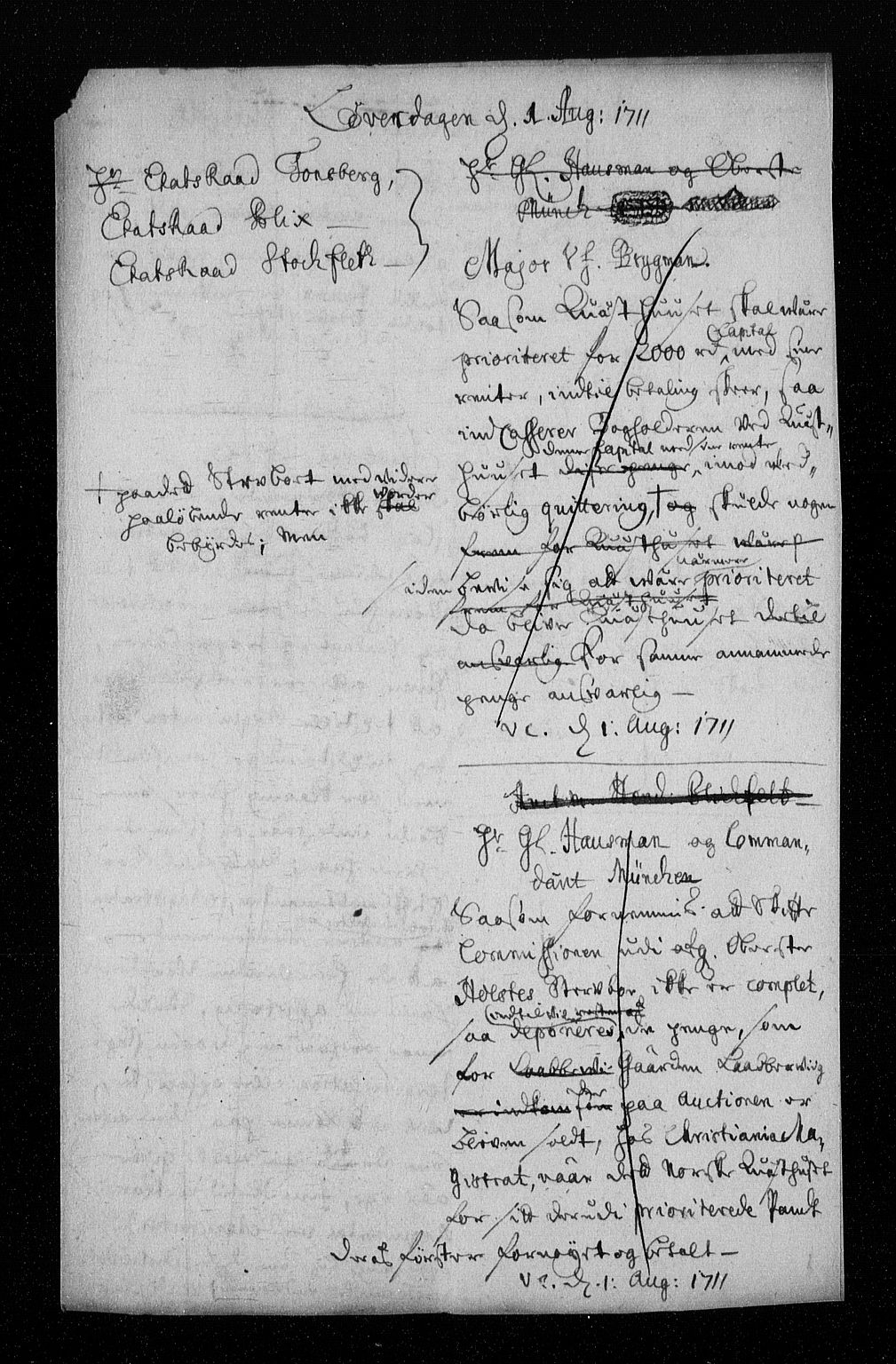 Stattholderembetet 1572-1771, AV/RA-EA-2870/Aa/L0003: Konsept til voteringsprotokoll, 1711, p. 149