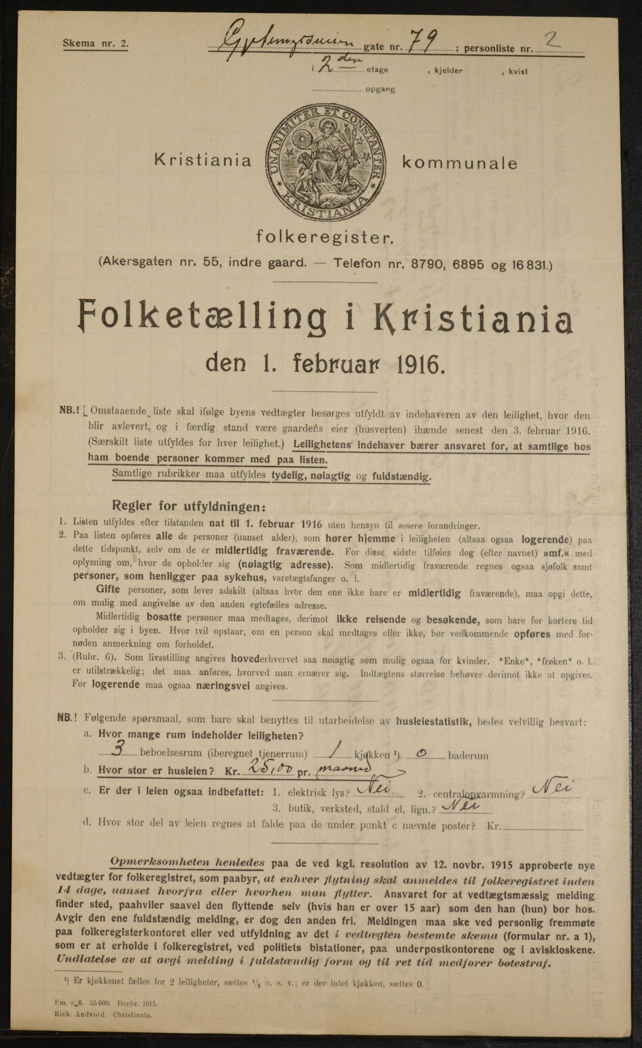 OBA, Municipal Census 1916 for Kristiania, 1916, p. 29647