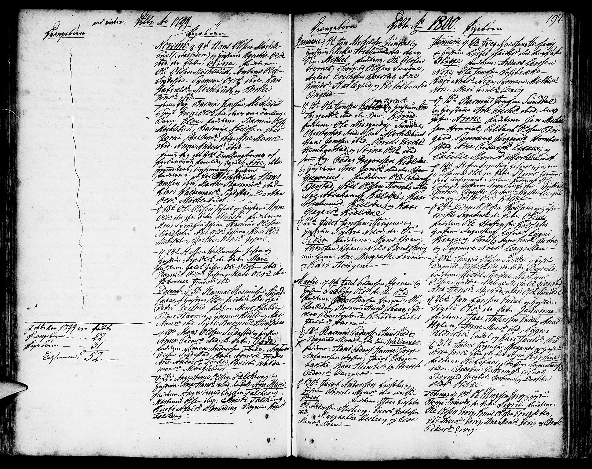 Davik sokneprestembete, AV/SAB-A-79701/H/Haa/Haaa/L0002: Parish register (official) no. A 2, 1742-1816, p. 197