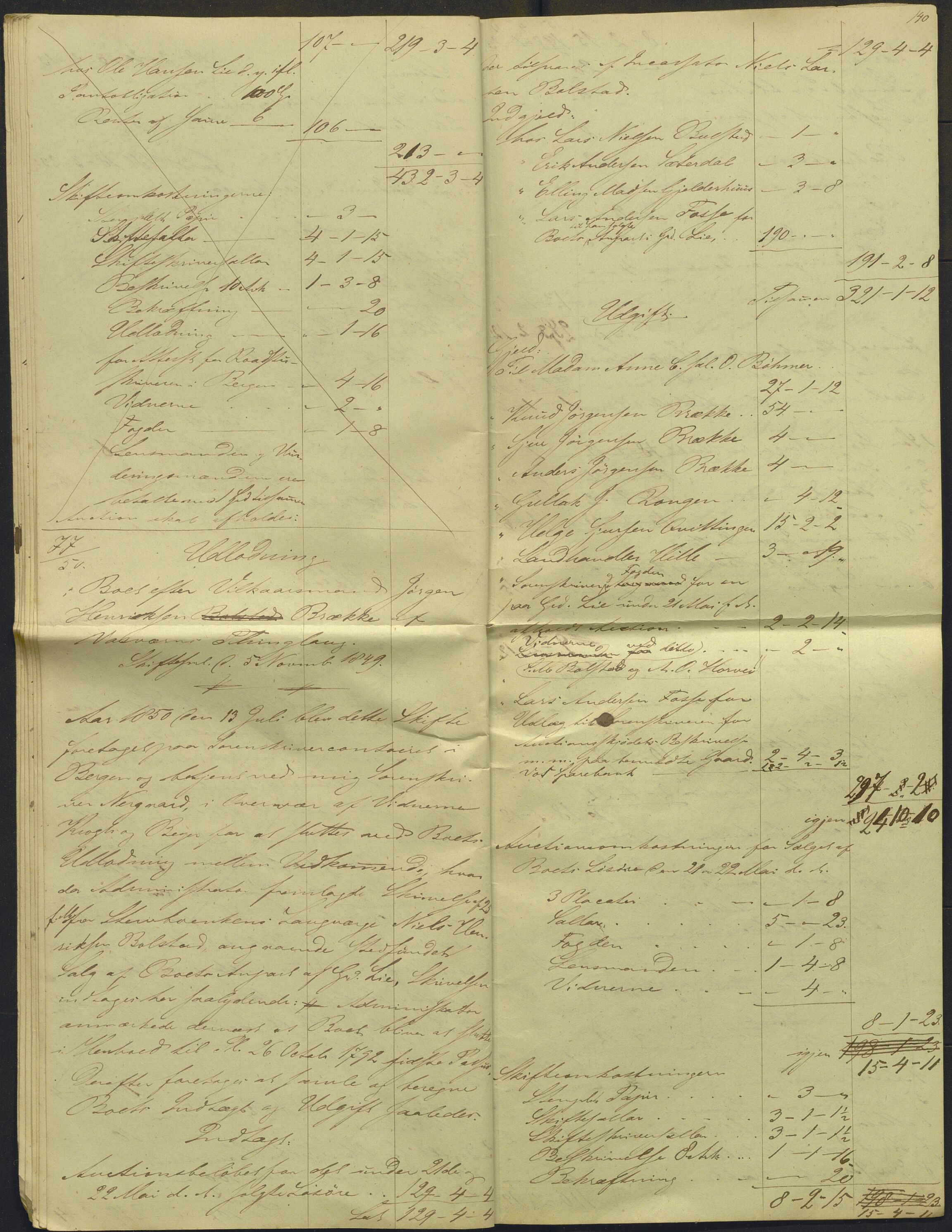 Nordhordland sorenskrivar, AV/SAB-A-2901/1/H/Hd/Hdb/L0001: Konsept til utlodningar, 1850-1852, p. 163