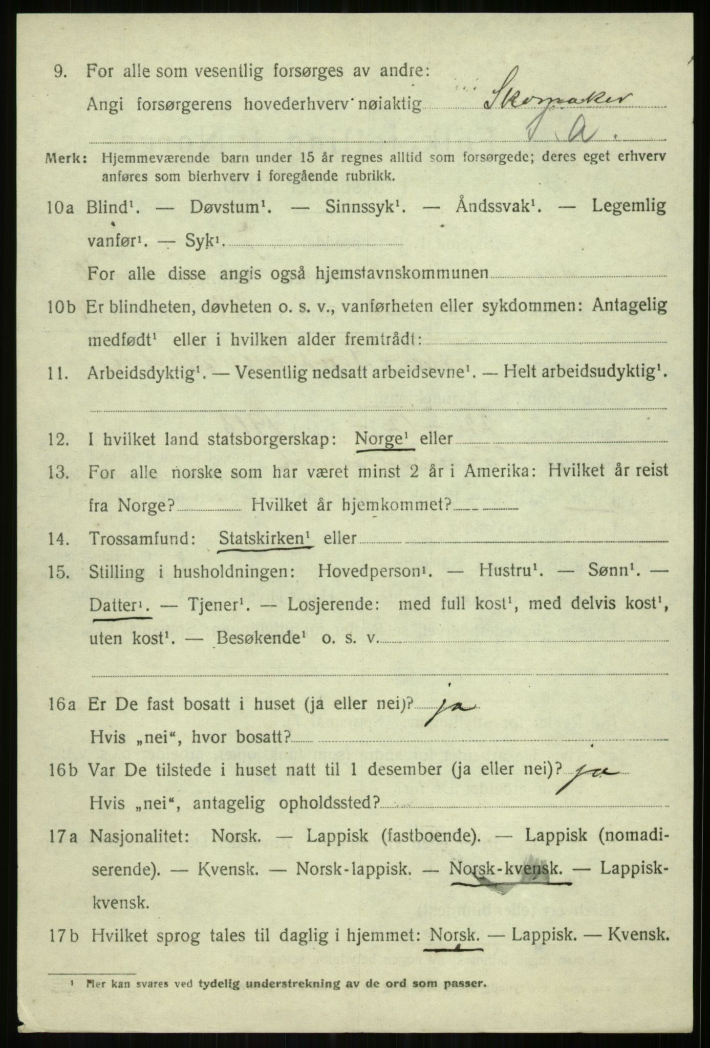 SATØ, 1920 census for Tromsøysund, 1920, p. 7237